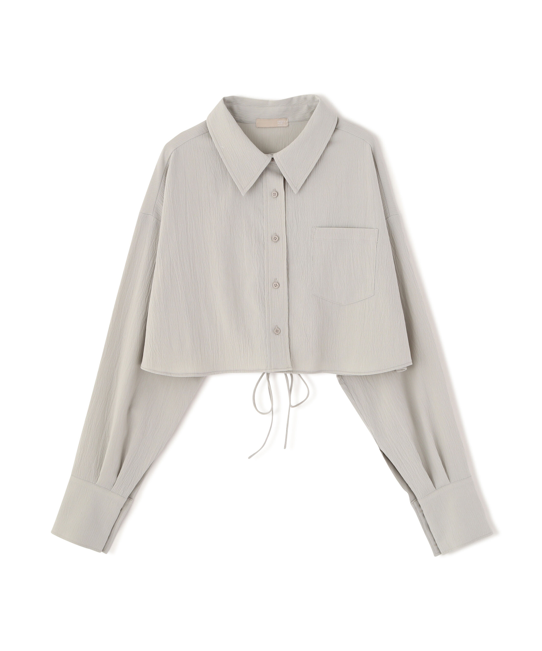  「バックレースアップショート丈シャツ」|シャツ・ブラウス|