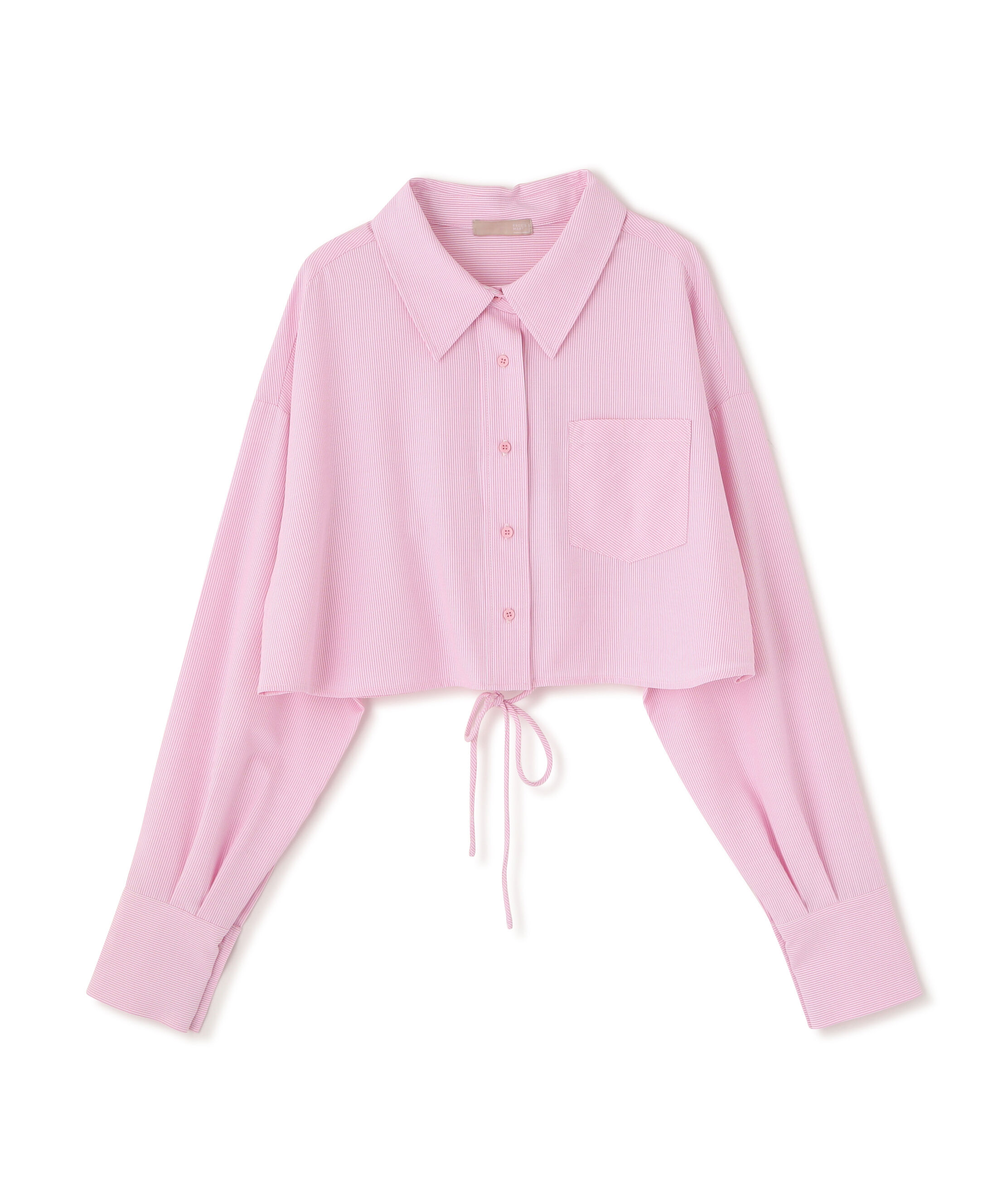  「バックレースアップショート丈シャツ」|シャツ・ブラウス|