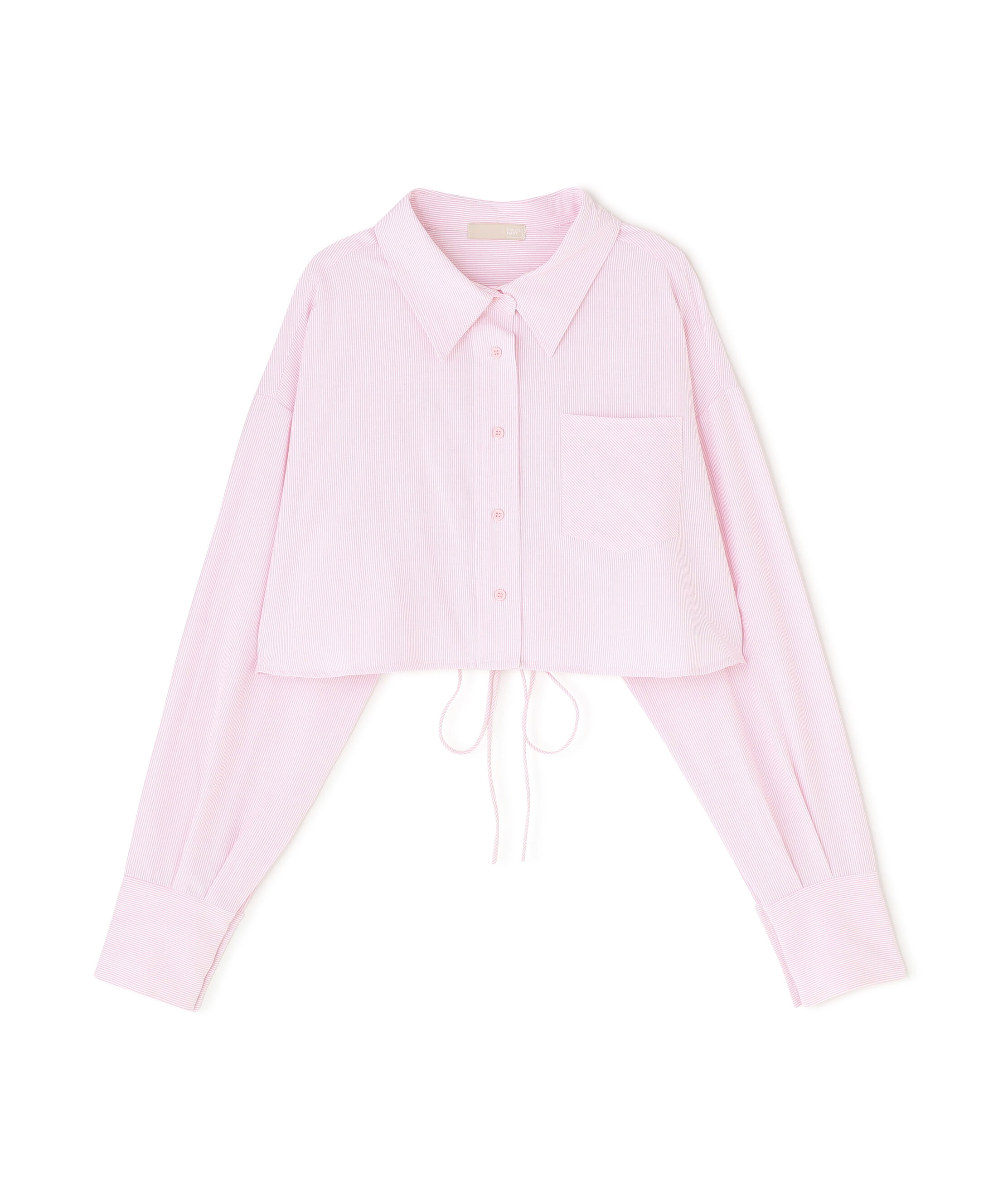  「バックレースアップショート丈シャツ」|シャツ・ブラウス|ピンクストラ 2