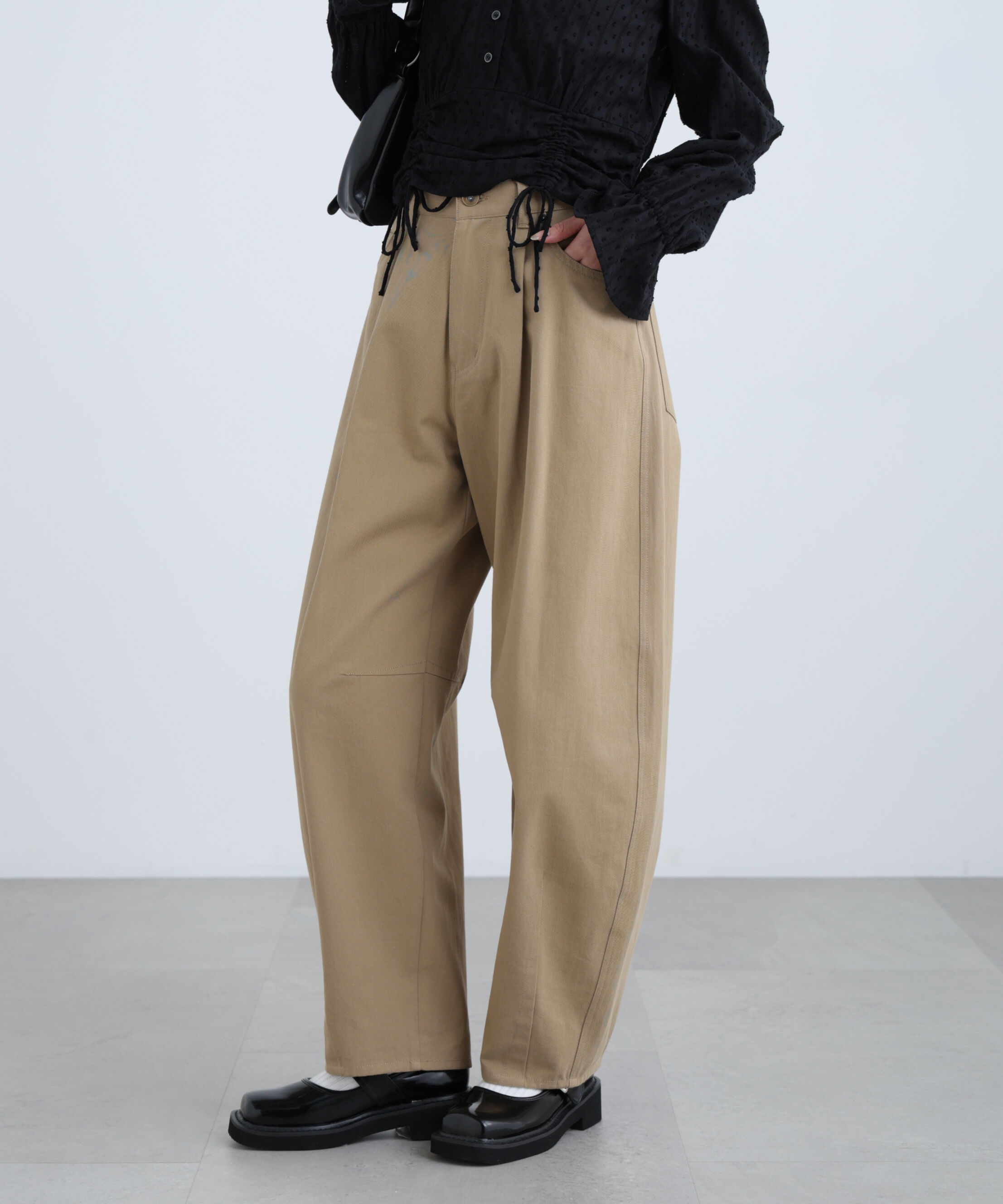  「[低身長サイズ/Sシリーズ]ウォッシュドチノカーブパンツ」|その他|