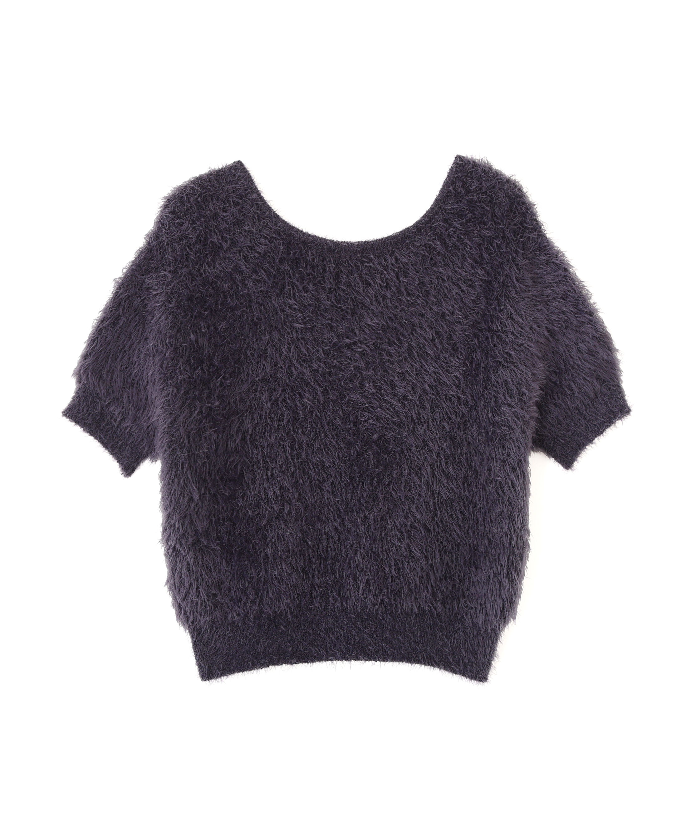  「前後2wayシャギー半袖ニット」|ニット・セーター|