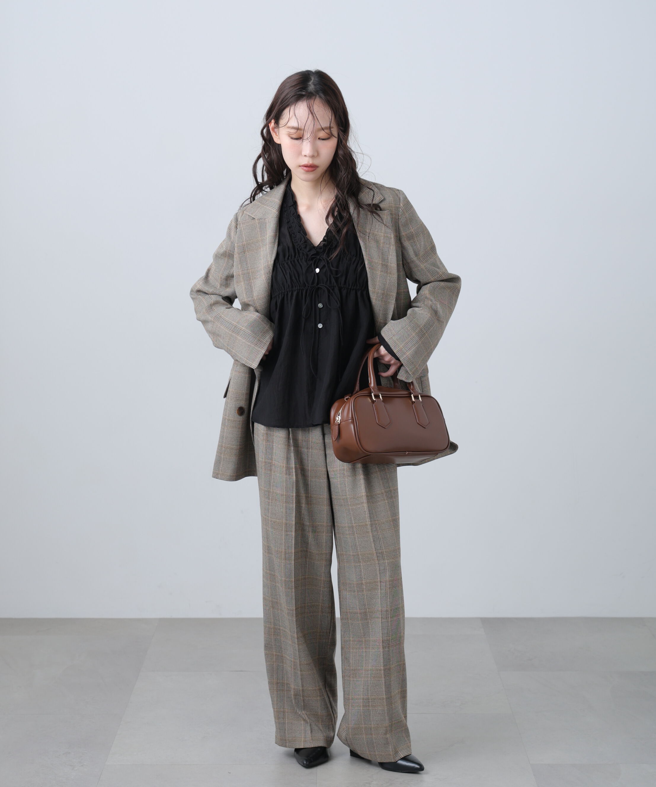  「シャーリングドロストブラウス」|シャツ・ブラウス|