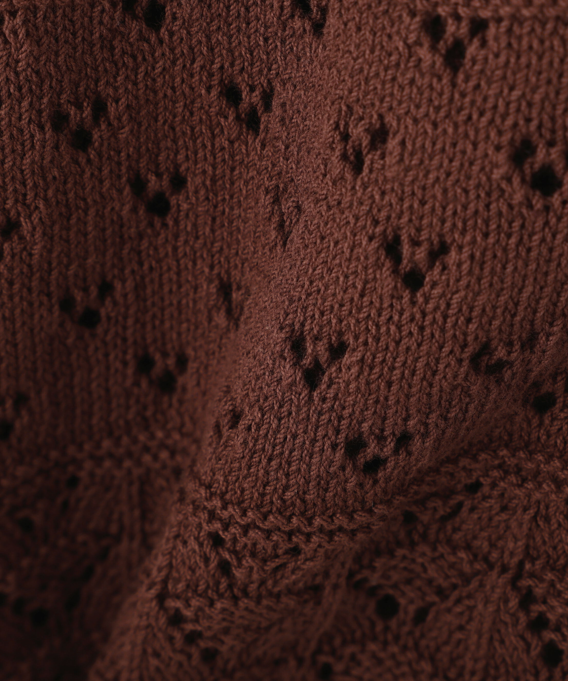  「透かし編み襟付きニットカーディガン」|ニット・セーター|