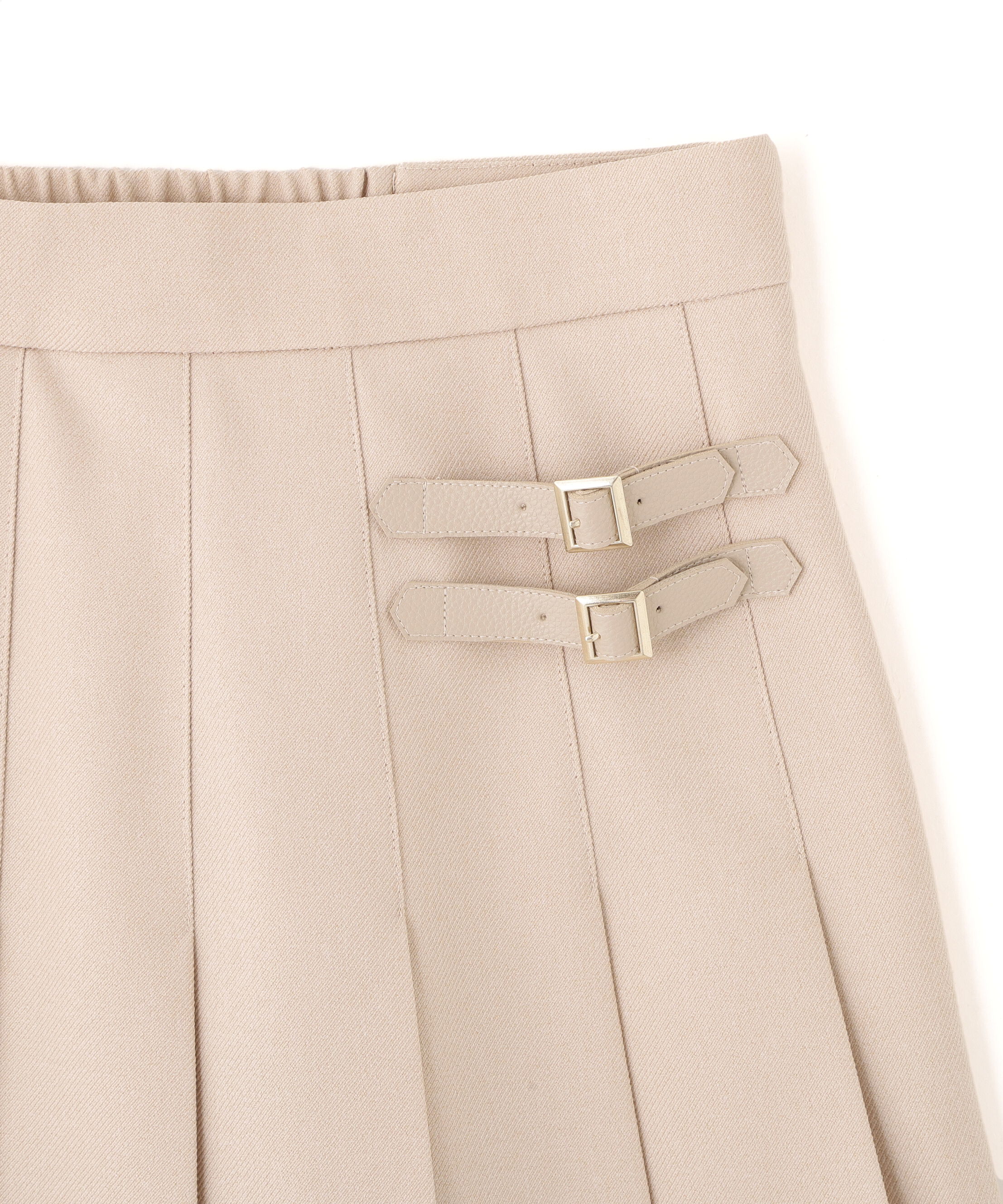  「サイドベルトプリーツミニスカート」|スカート|