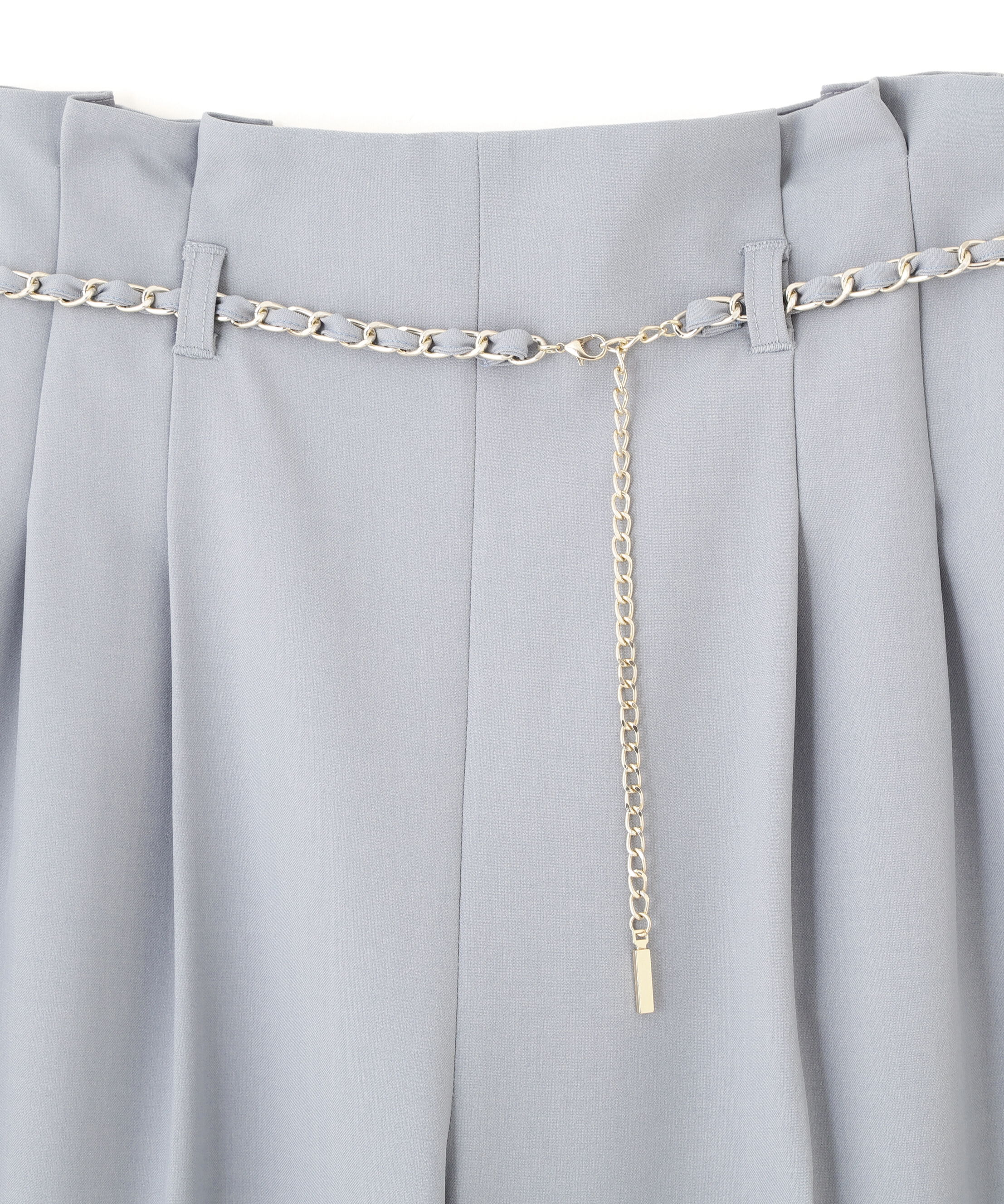  「チェーンベルトタックワイドパンツ」|その他|