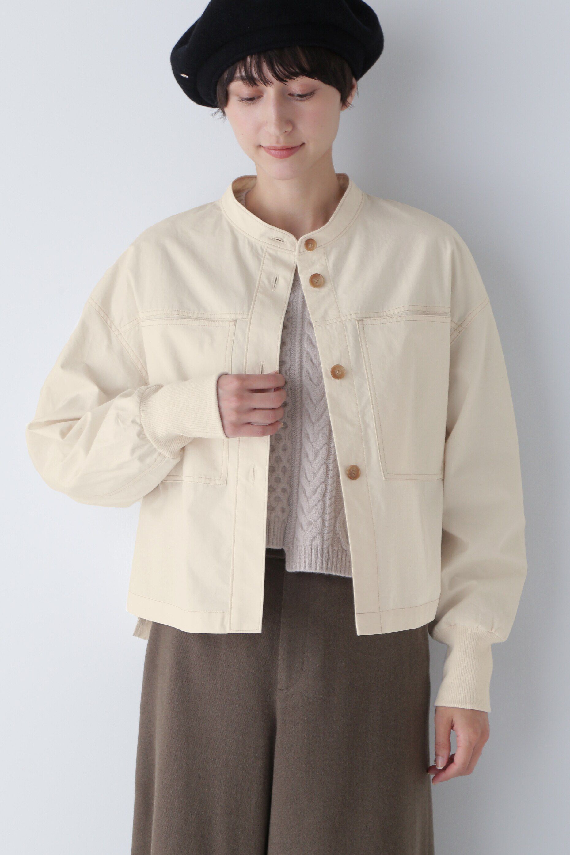  「◆３０／－リサイクル混コットンウェザーブルゾン」|ブルゾン・スタジャン|オフ1