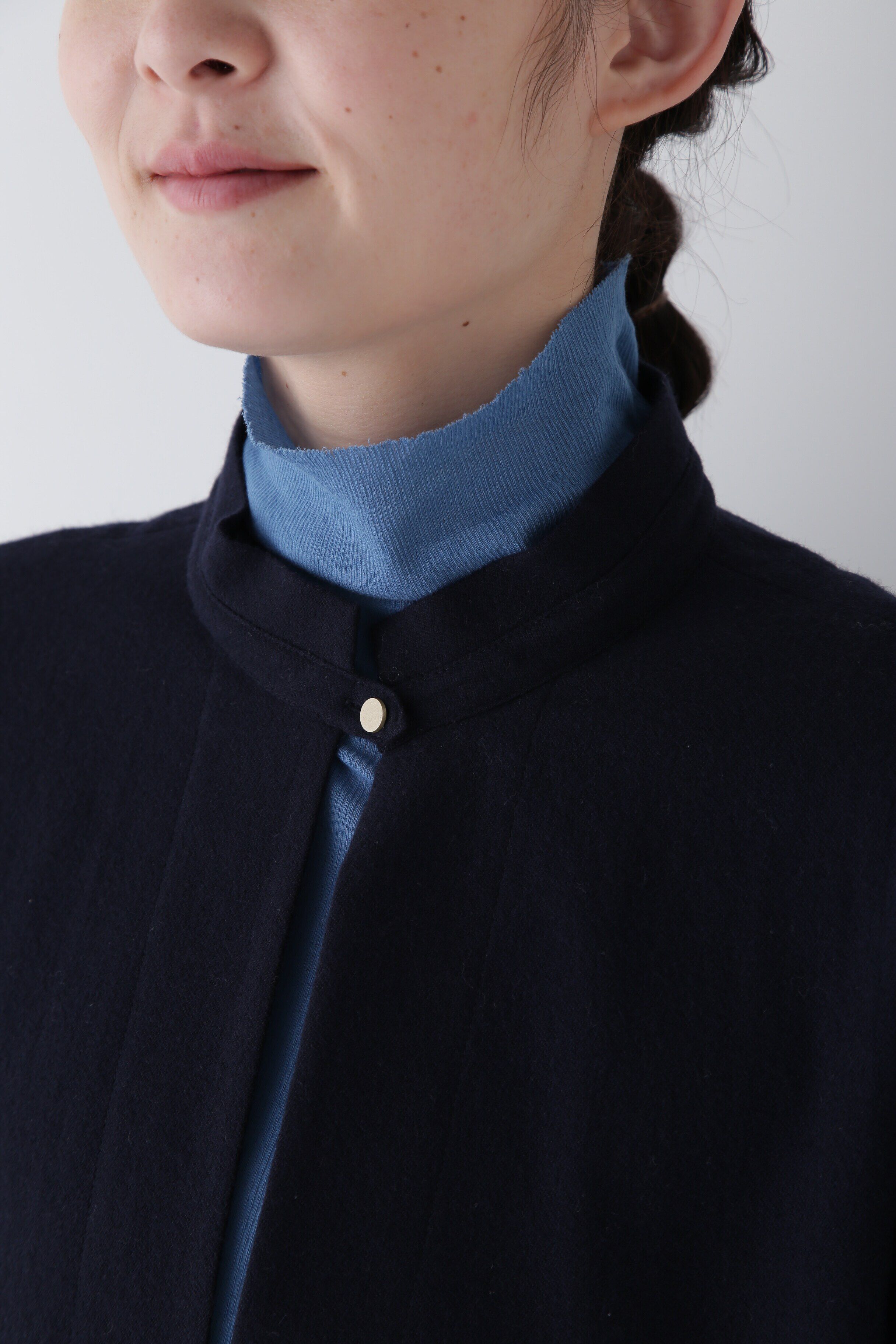  「◆セミ梳毛ツイルブラウス」|シャツ・ブラウス|