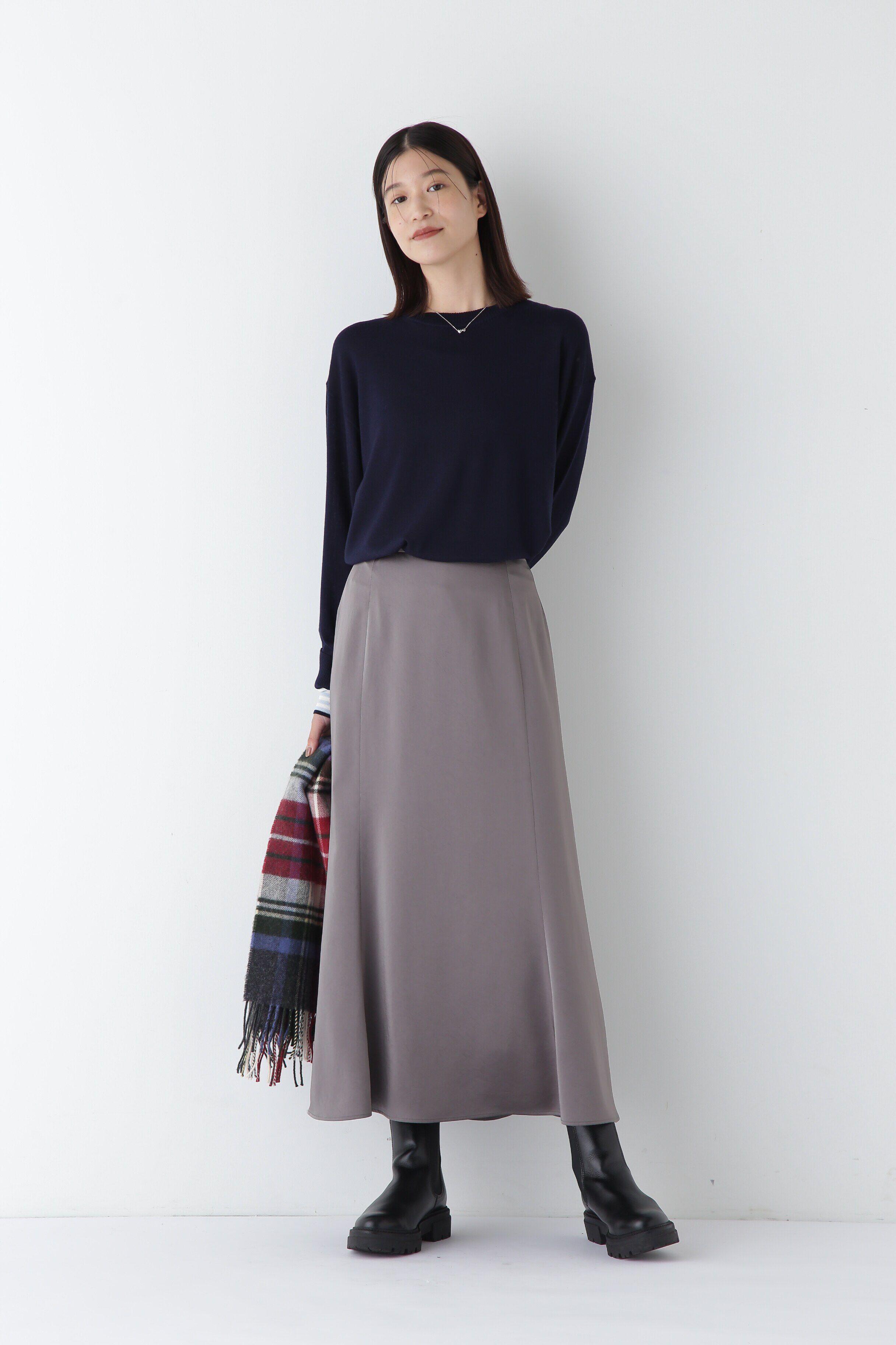  「◆ヴィンテージ風サテンストレッチマーメイドスカート」|スカート|