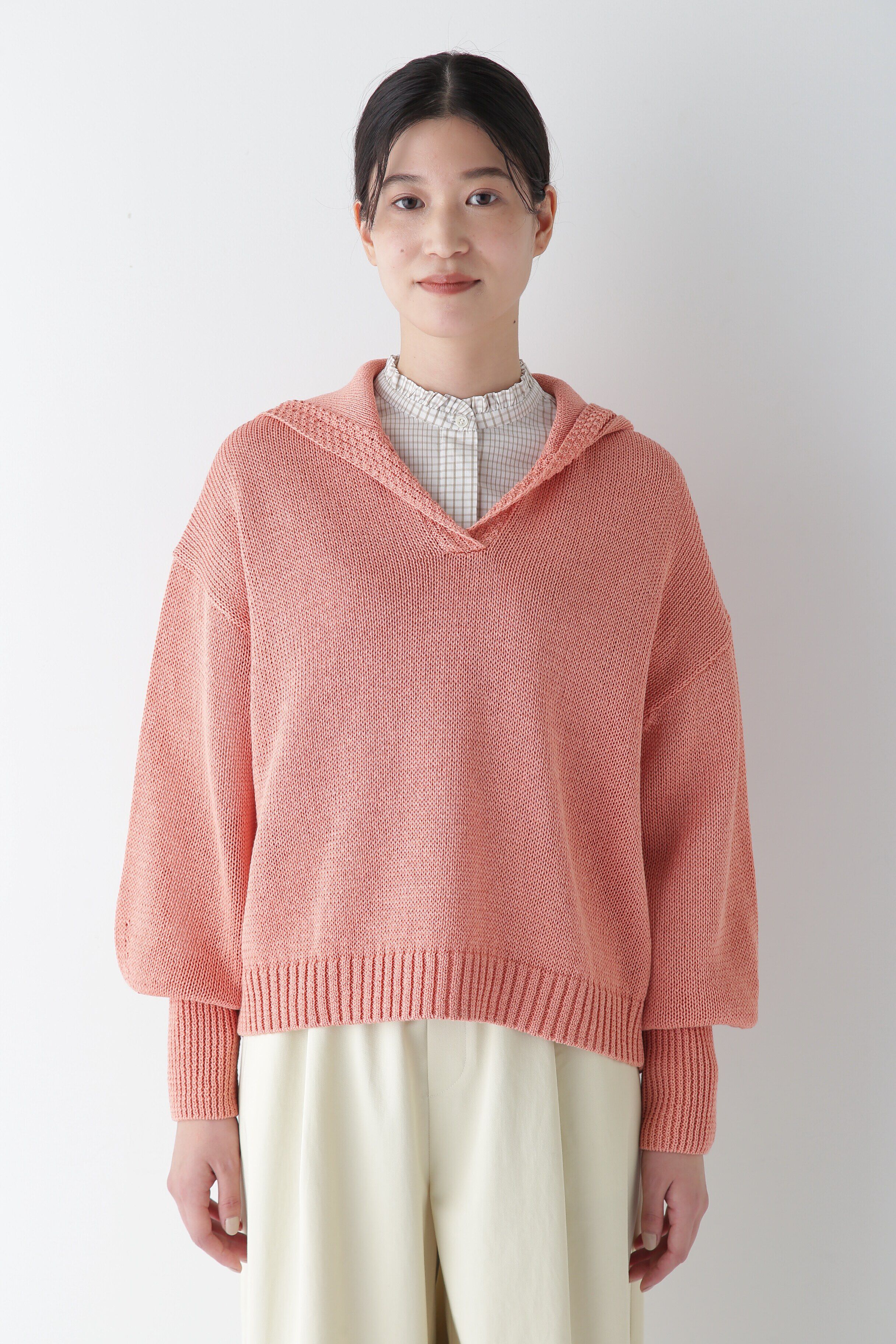  「◆【ウォッシャブル】ギマコットンセーラーカラープルオーバー」|ニット・セーター|