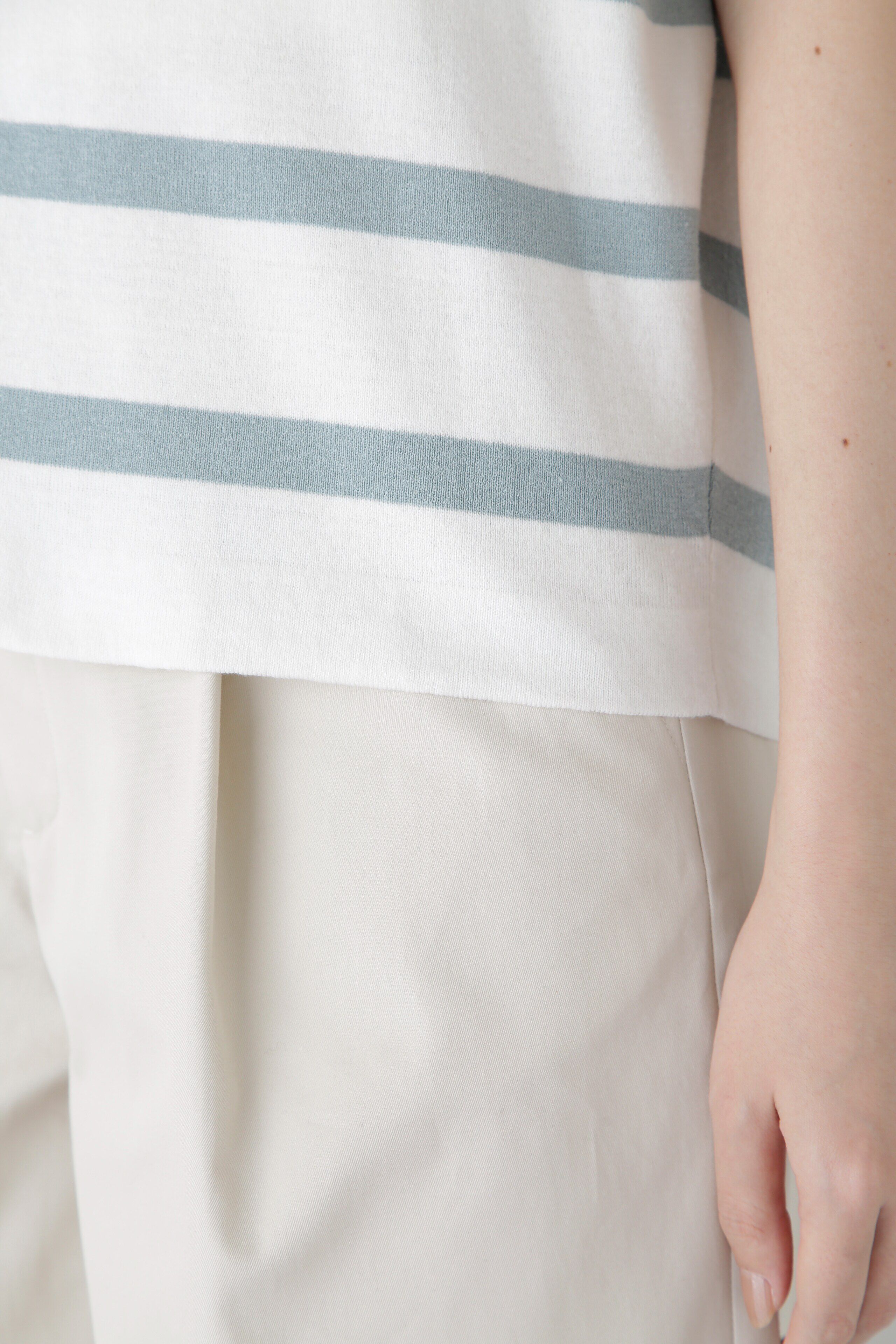  「◆【ウォッシャブル】ビジューボーダーニット」|ニット・セーター|