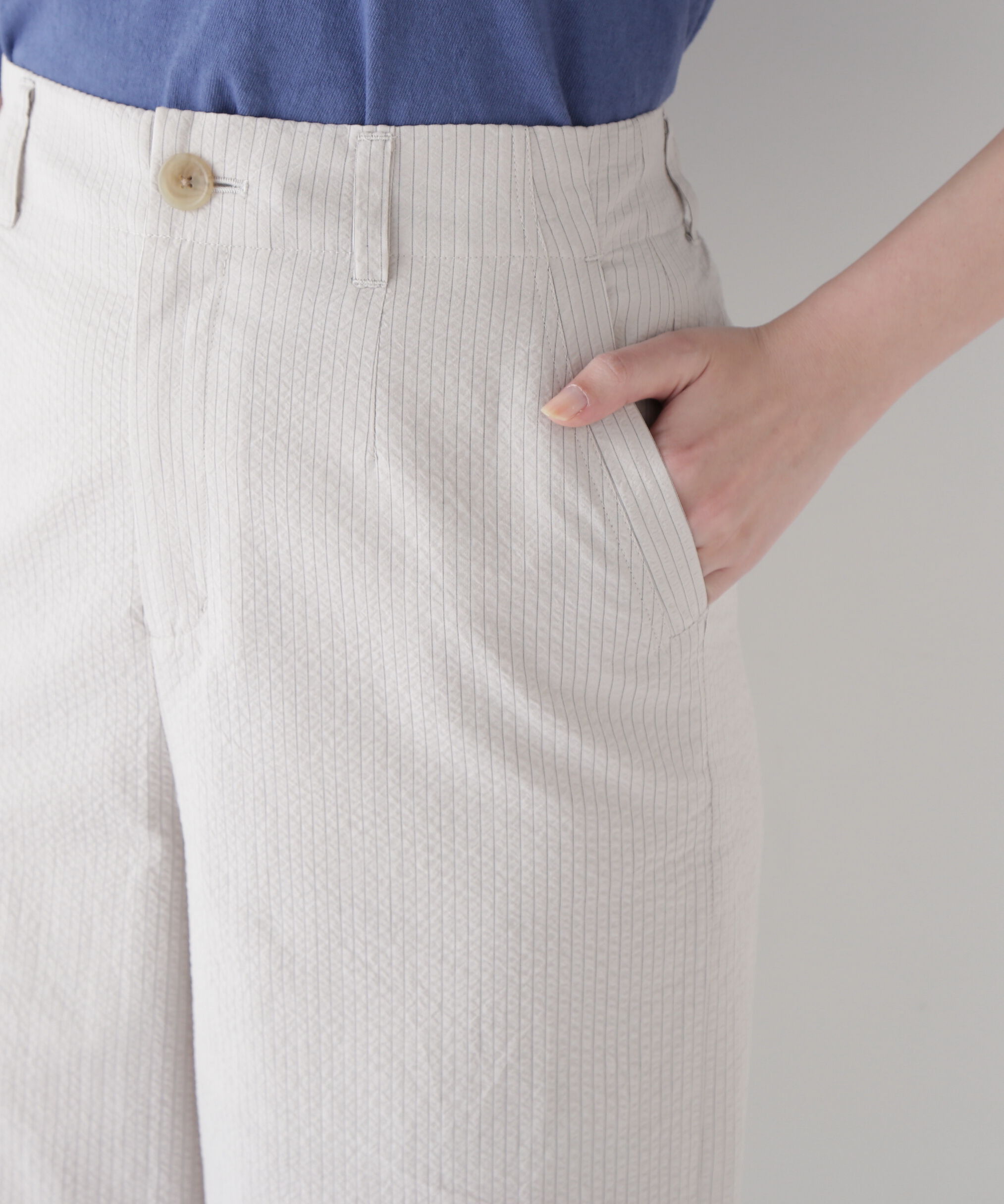  「◆シアサッカーストライプセミワイドパンツ」|その他|