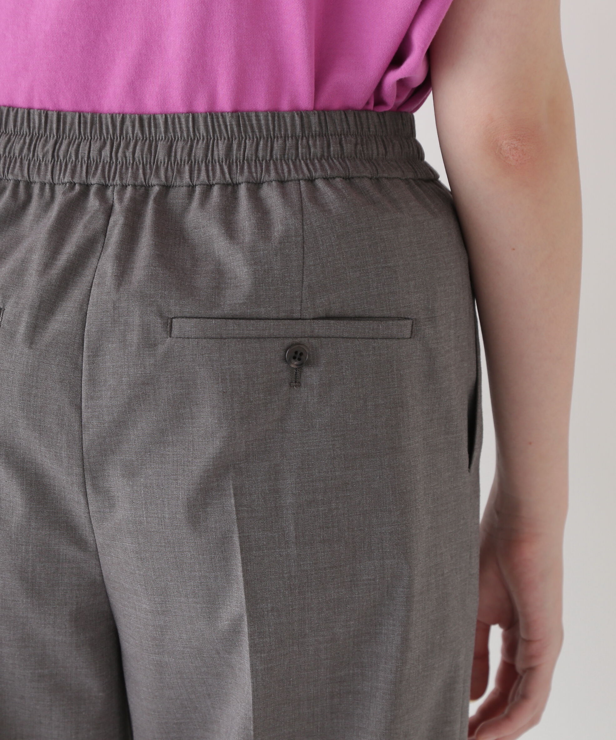  「◆【接触冷感】ポプリンストレッチドローストリングテーパードパンツ」|その他|