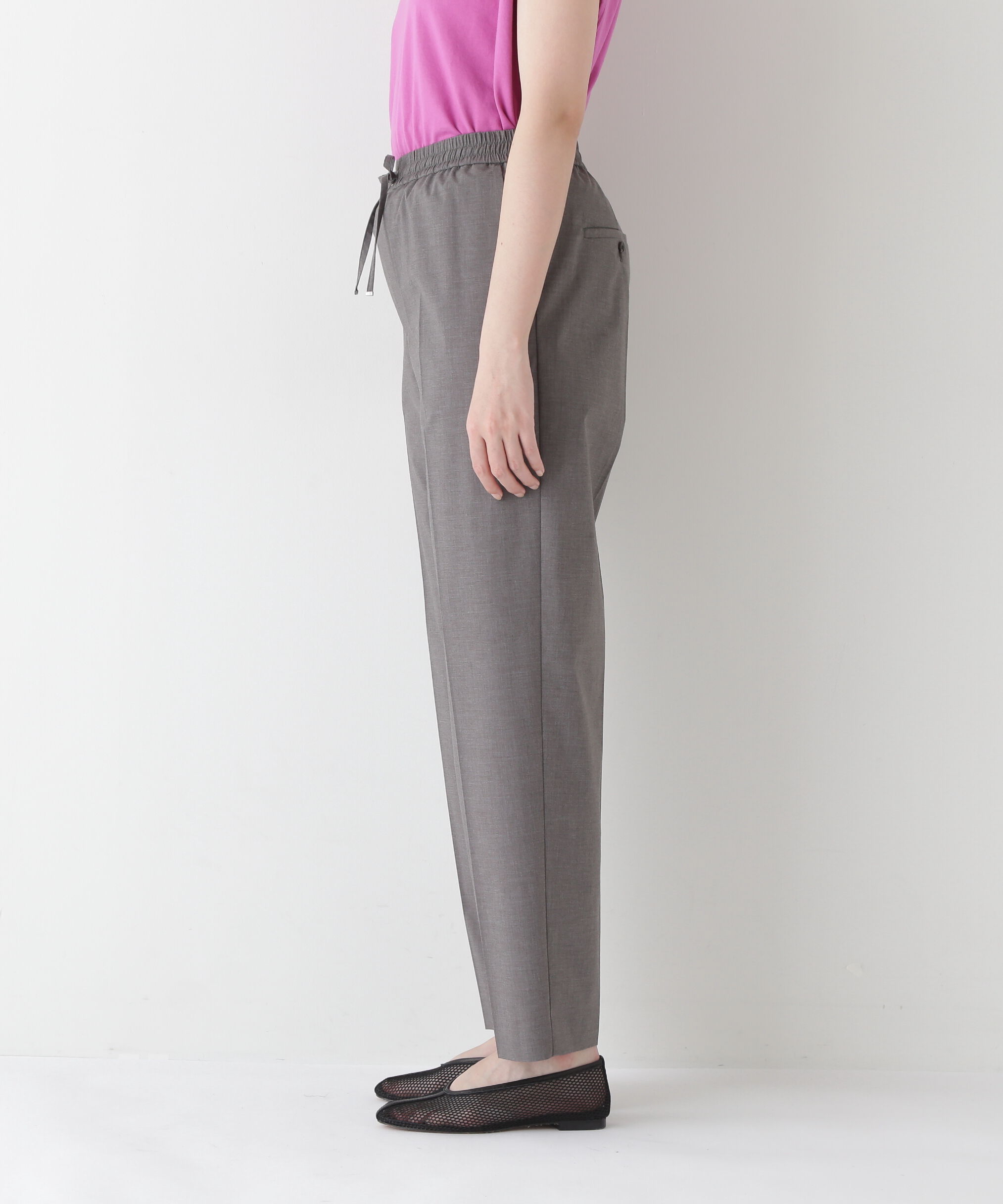  「◆【接触冷感】ポプリンストレッチドローストリングテーパードパンツ」|その他|