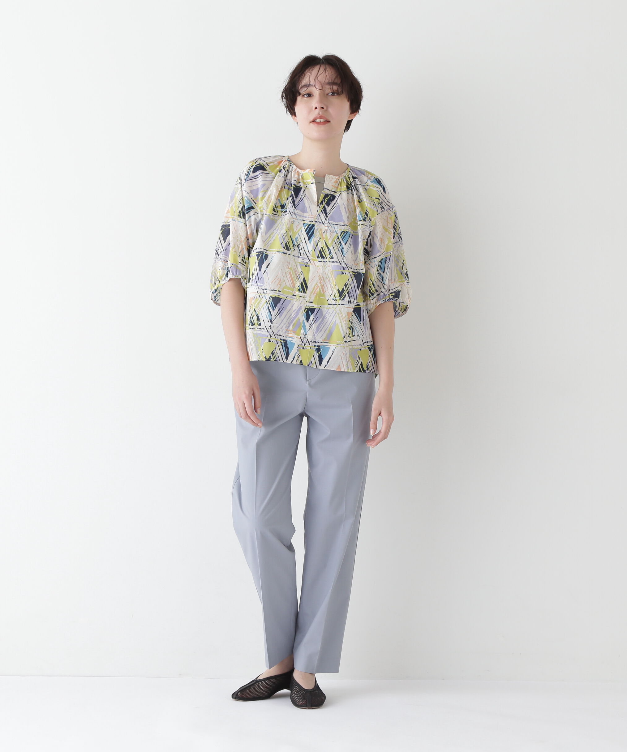  「◆【接触冷感】ポプリンストレッチドローストリングテーパードパンツ」|その他|