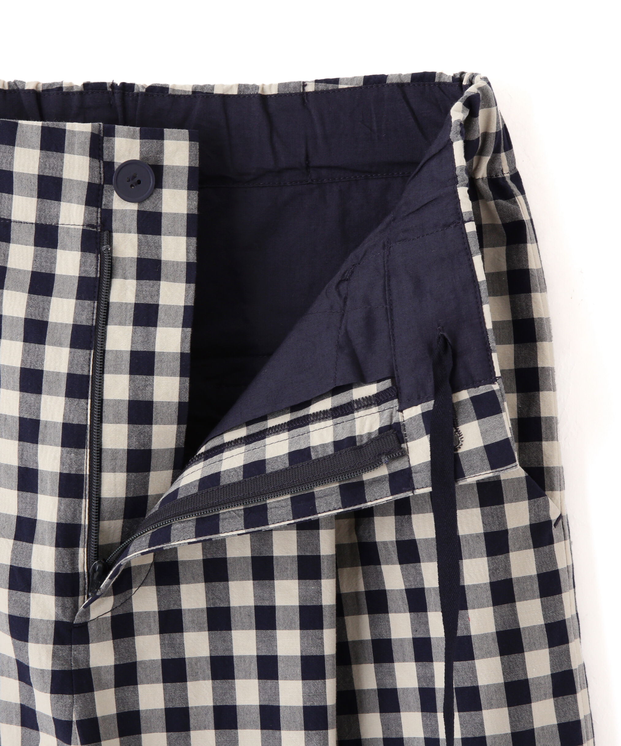  「◆ギンガムチェックワンタックセミワイドパンツ」|その他|