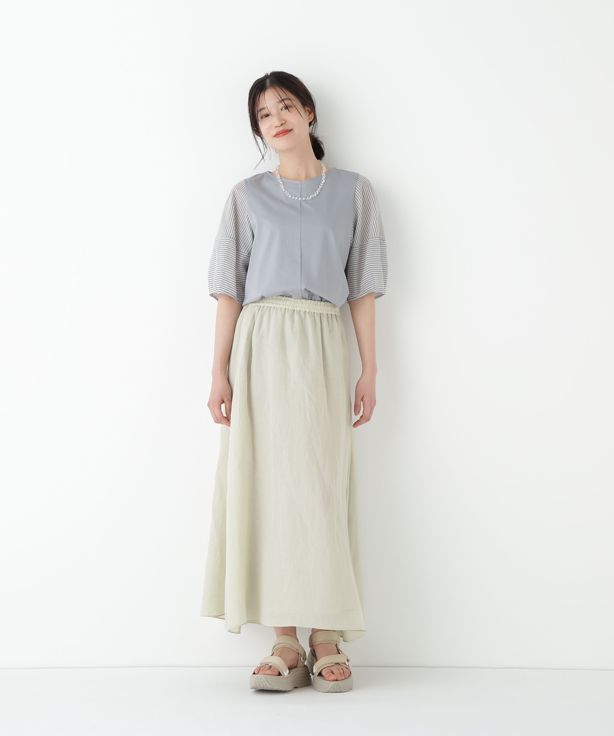  「◆ラミーサイドボックスタックギャザースカート」|スカート|