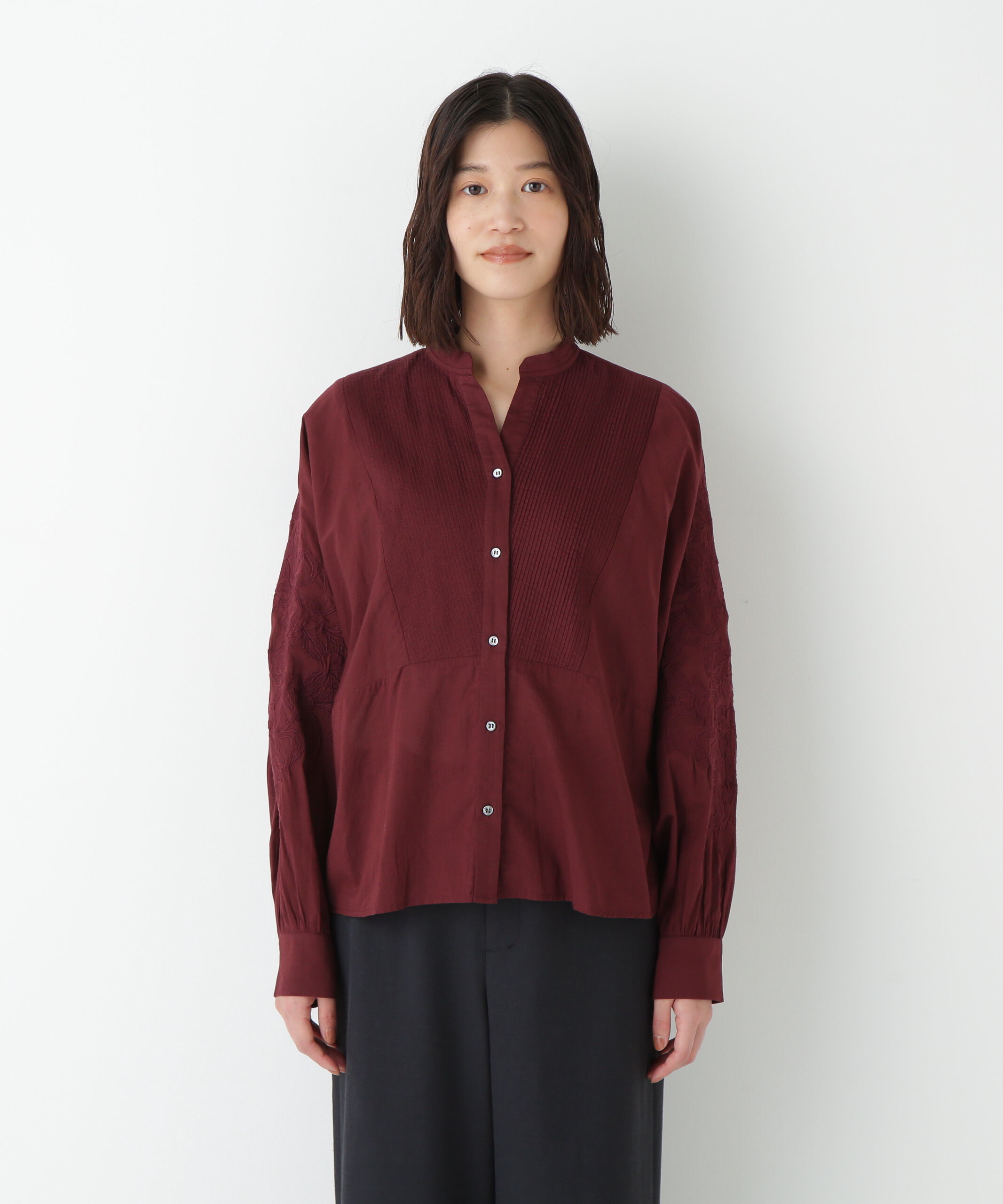  「◆インドコットンボイルアップリケブラウス」|シャツ・ブラウス|