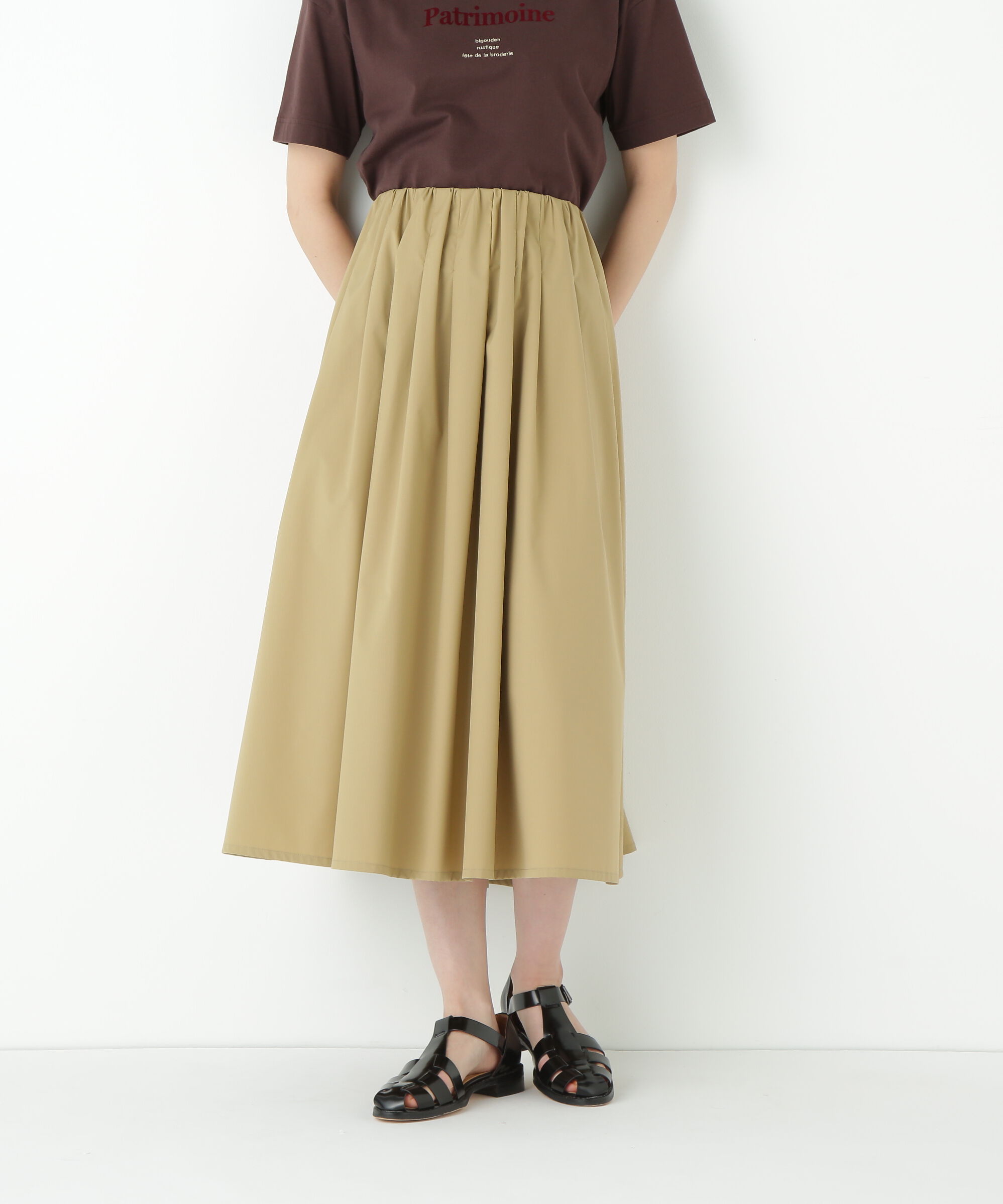  「◆ＴＣシャインブロードスカート」|スカート|キャメル1