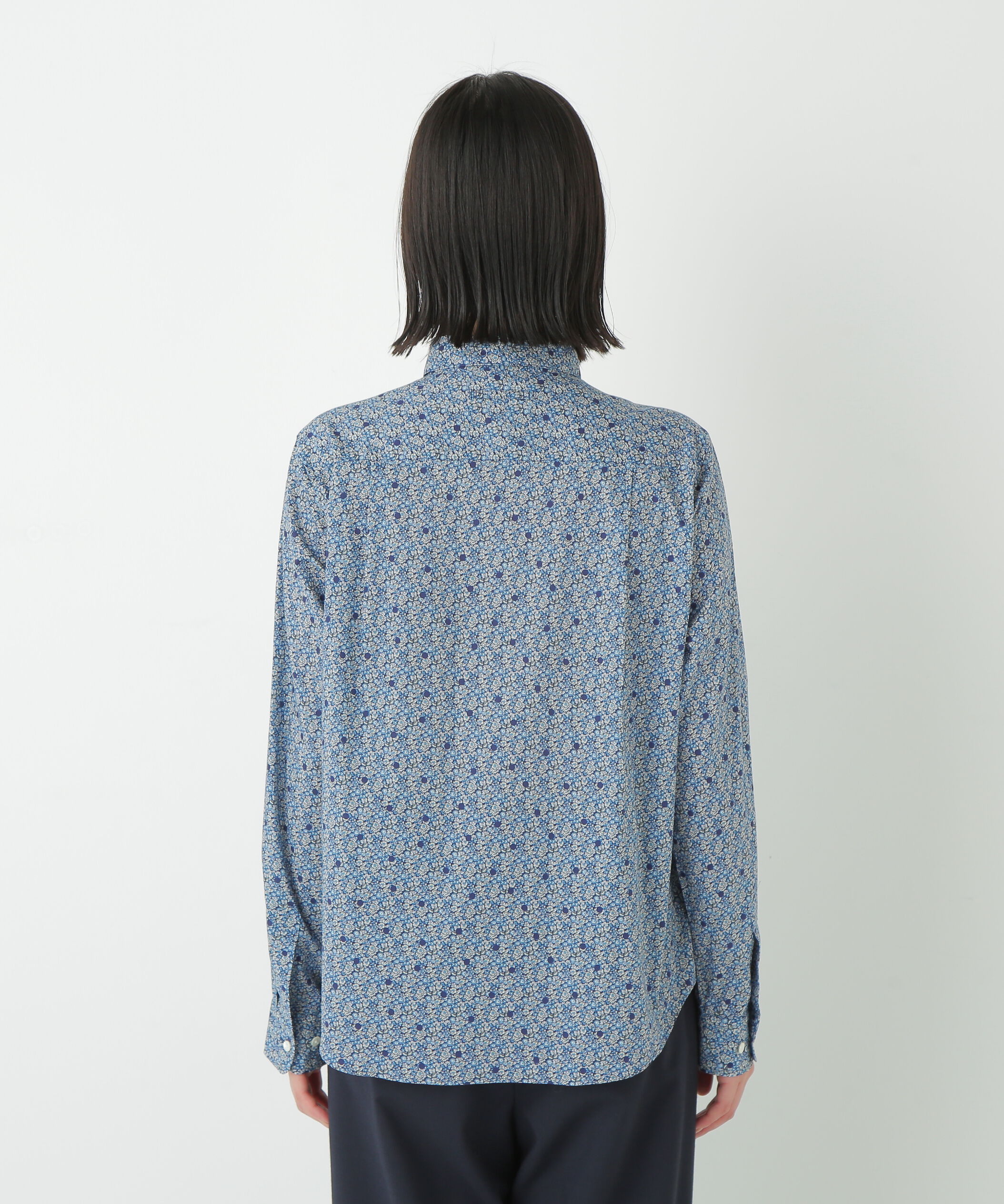  「◆リバティプリントベーシックカラーシャツ」|シャツ・ブラウス|