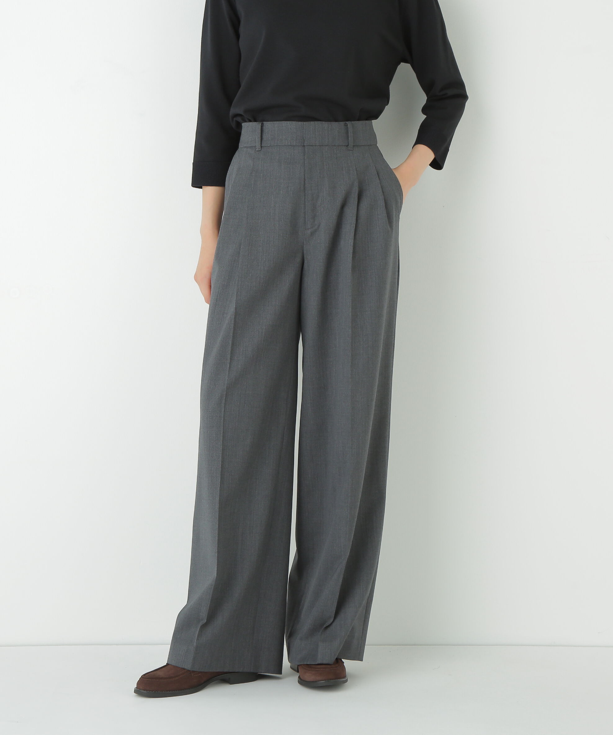  「◆ダブルタックバギーパンツ」|その他|トップグレー