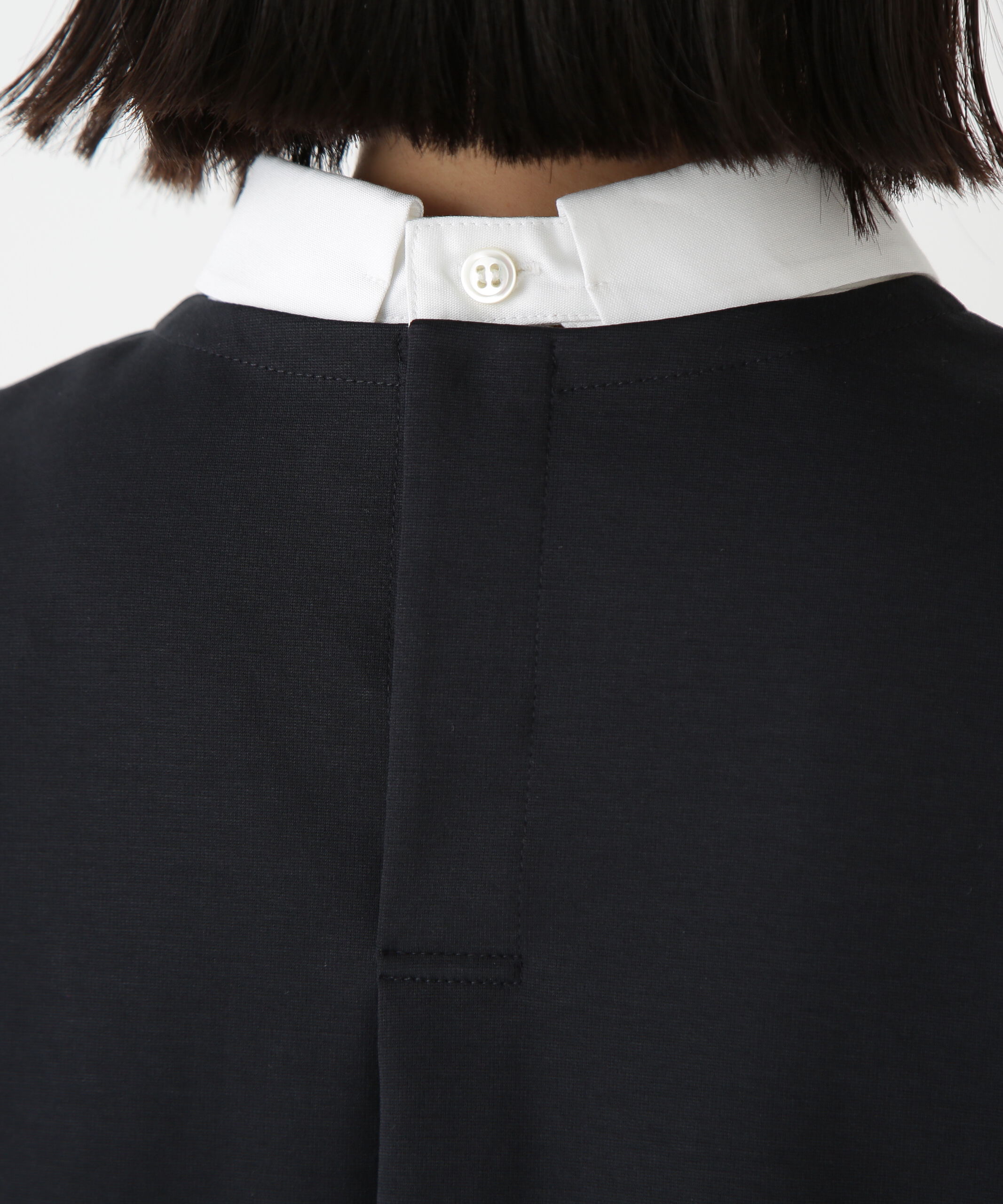  「◆ストレッチポンチシャツカラードッキングプルオーバー」|Tシャツ・カットソー|