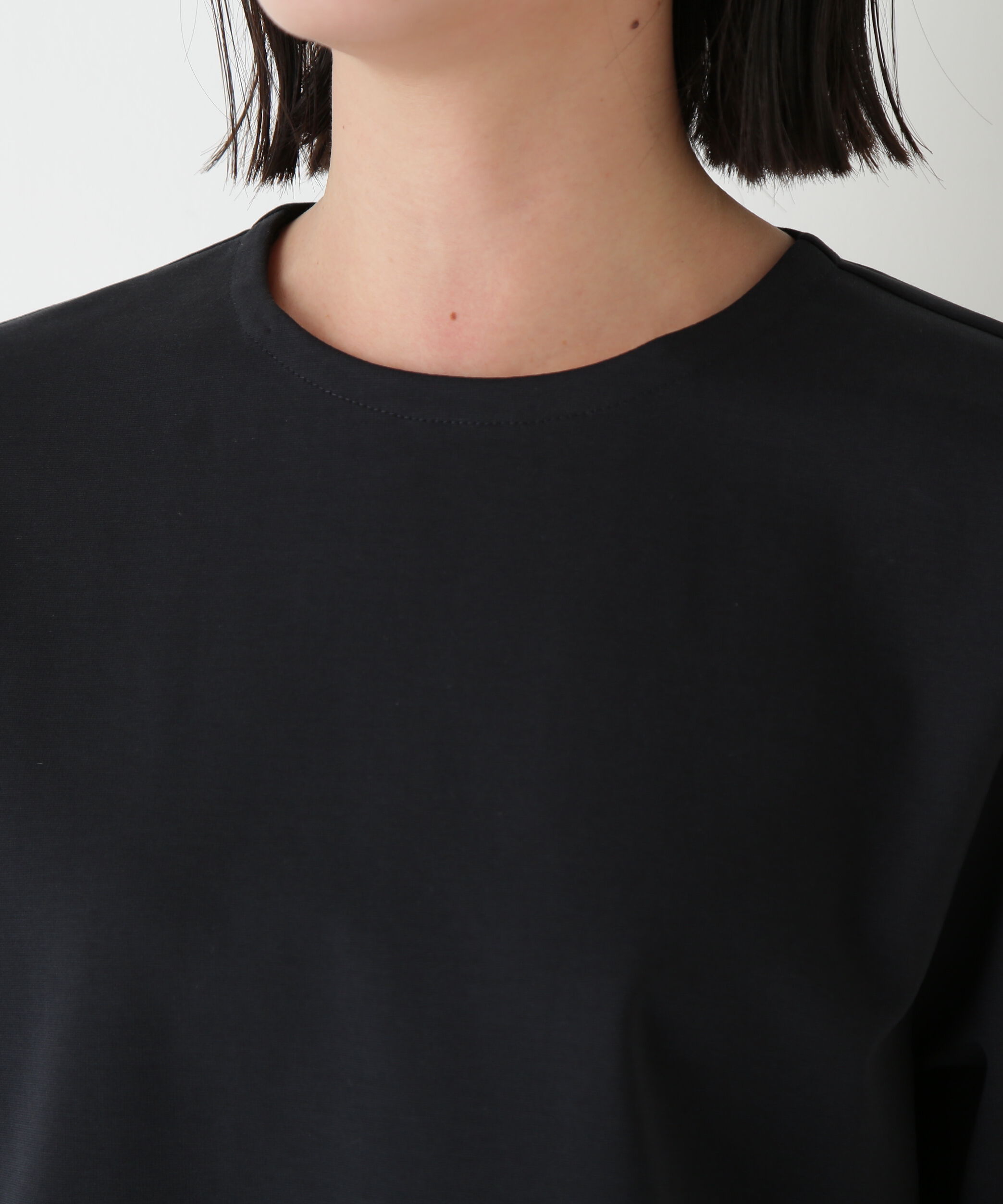  「◆ストレッチポンチシャツカラードッキングプルオーバー」|Tシャツ・カットソー|