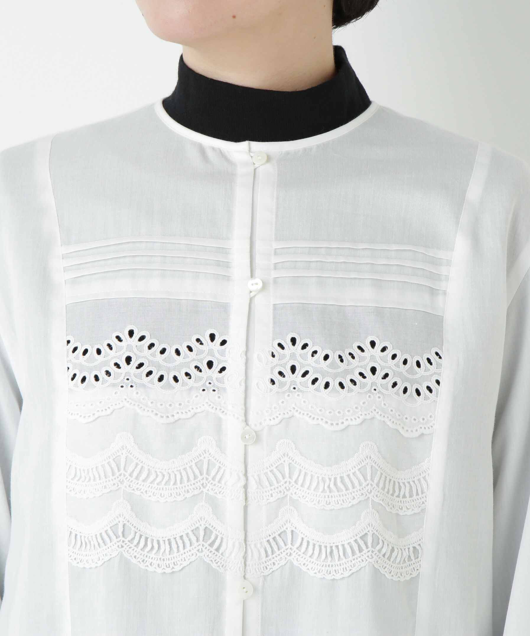  「レイヤーレースブラウス」|シャツ・ブラウス|