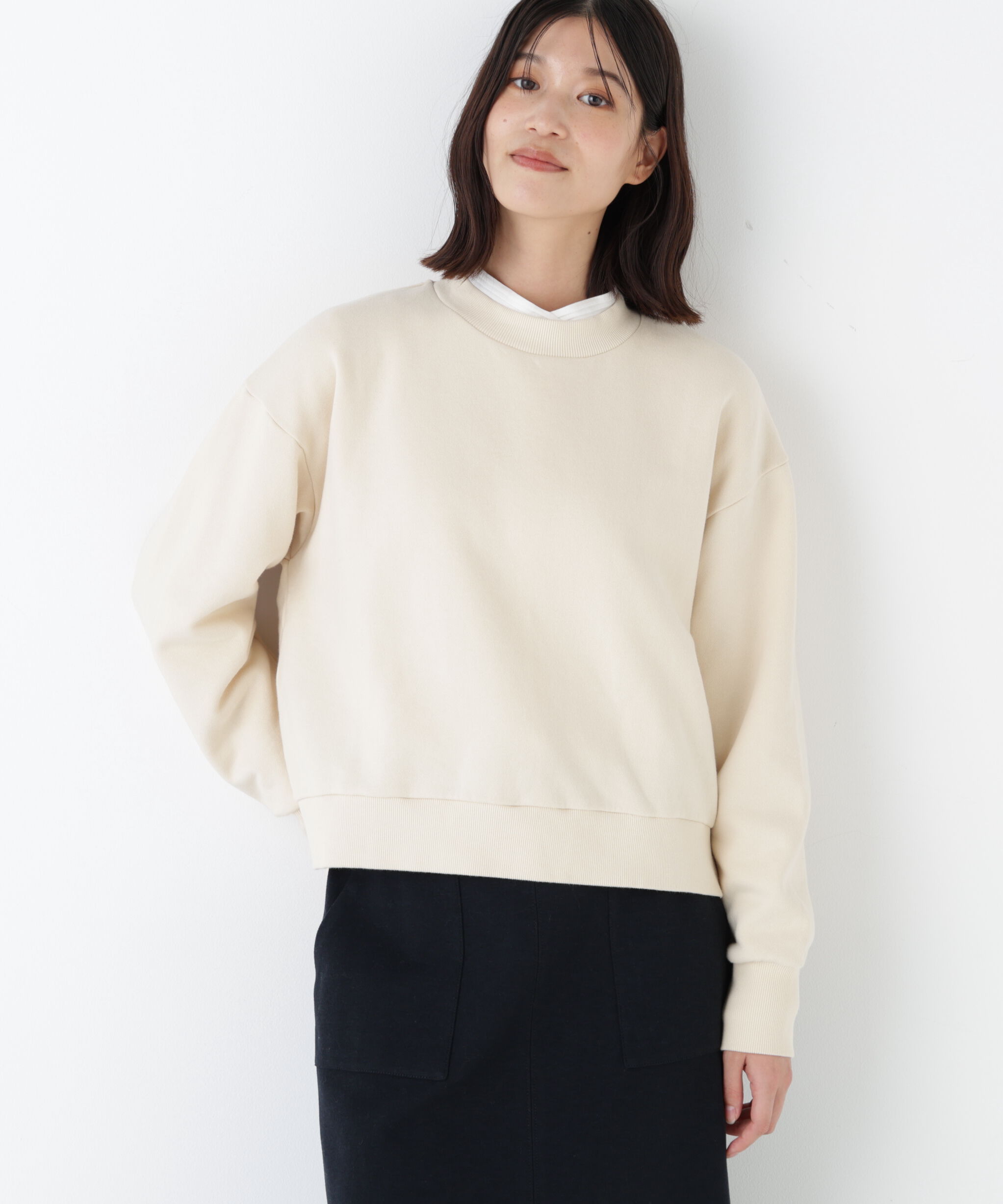  「◆モチーフワッペンカスタマイズ裏起毛スウェット」|Tシャツ・カットソー|エクリュ1