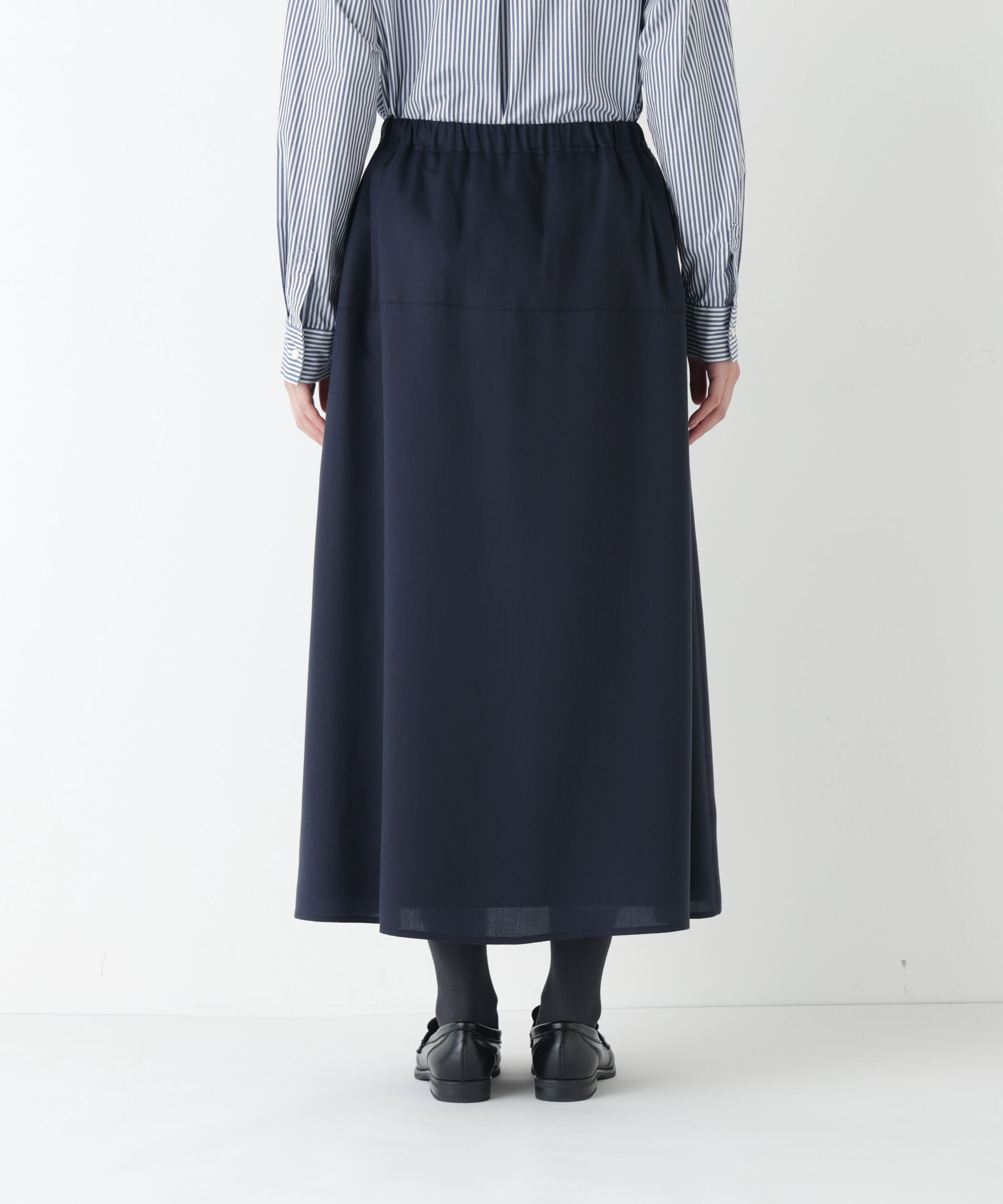  「◆《ウォッシャブル》変形ドットタックギャザースカート」|スカート|