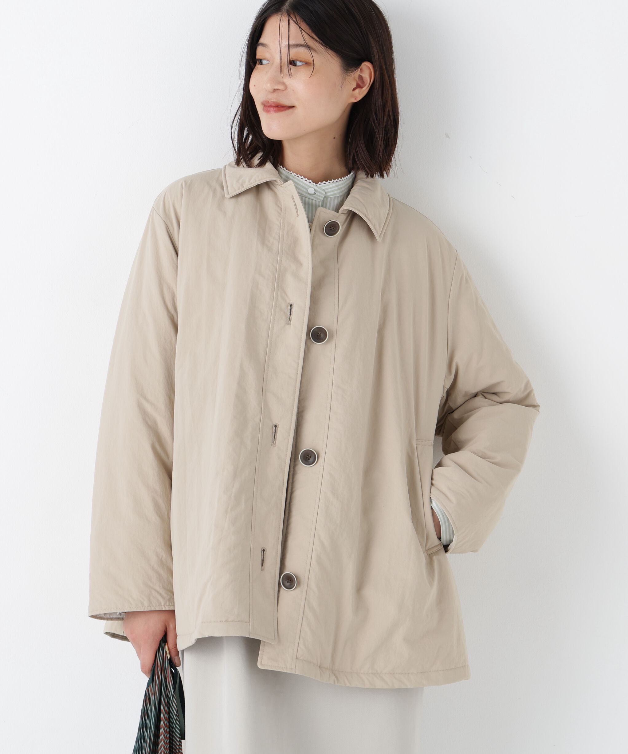  「◆中綿ブルゾン」|ブルゾン・スタジャン|ベージュ