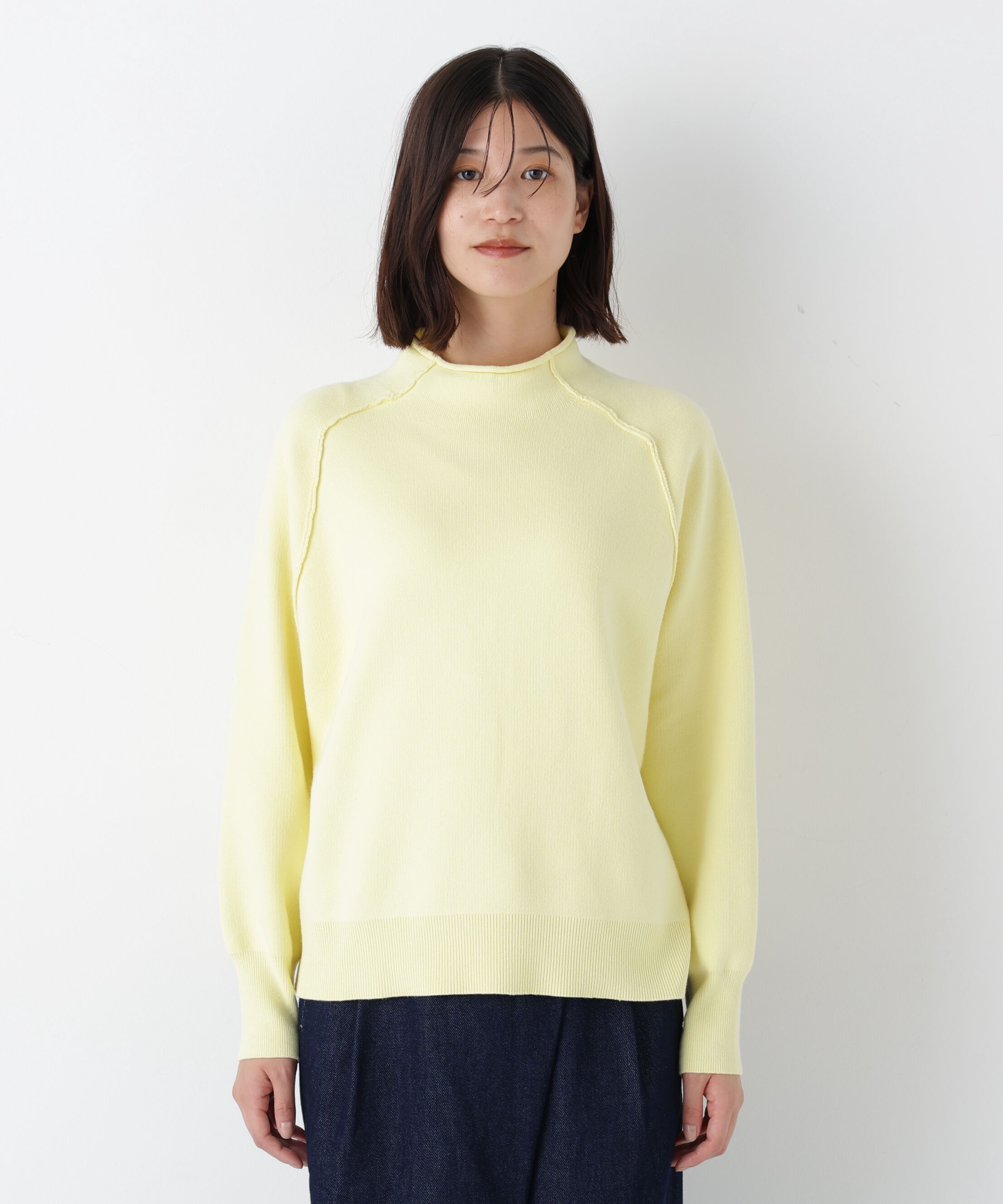  「◆《ウォッシャブル》コットンジャガードボトルネックＰＯ」|ニット・セーター|