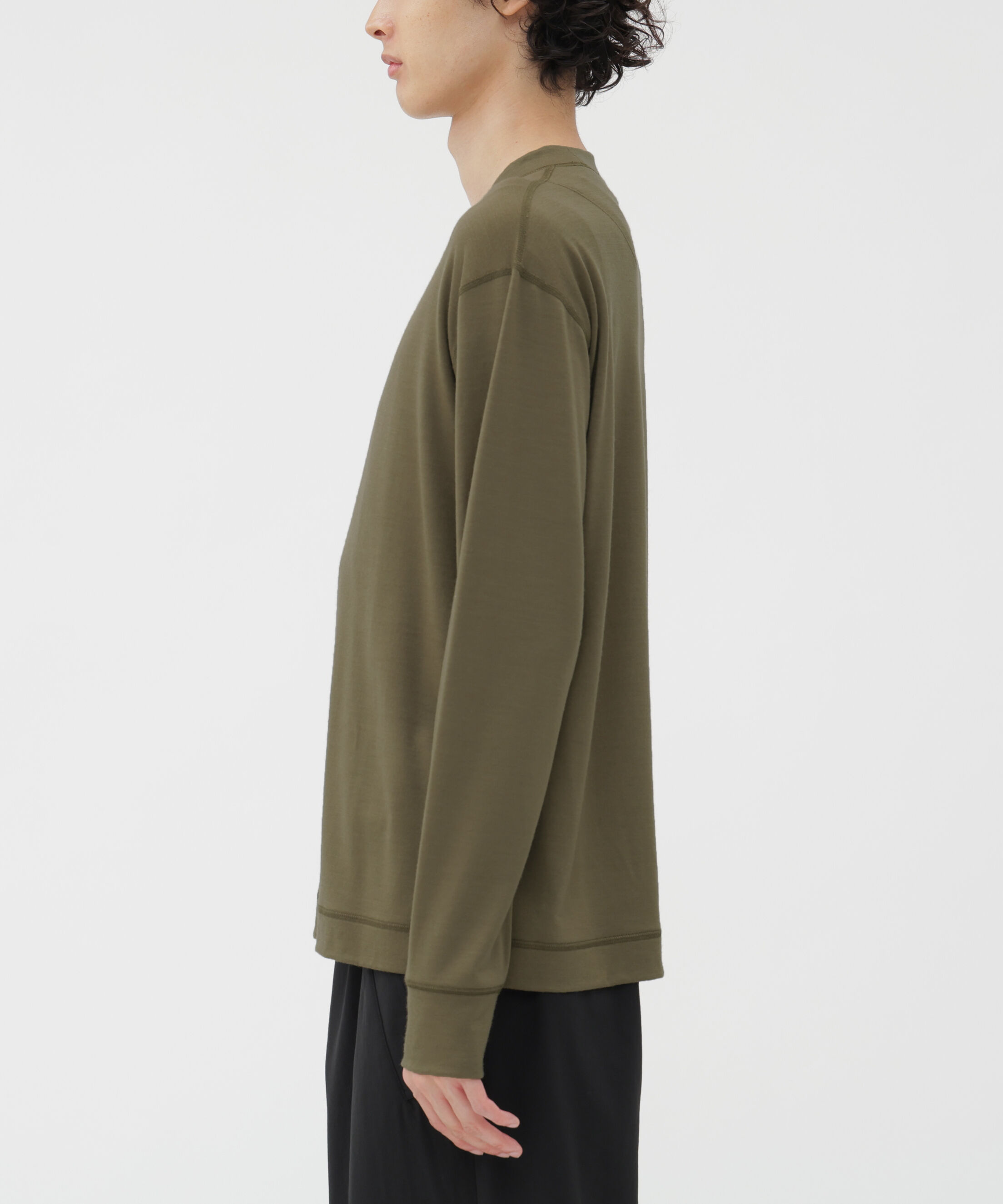MARGARET HOWELL「FINEGAUGE WASHABLE WOOL JERSEY TOP」|Tシャツ・カットソー|