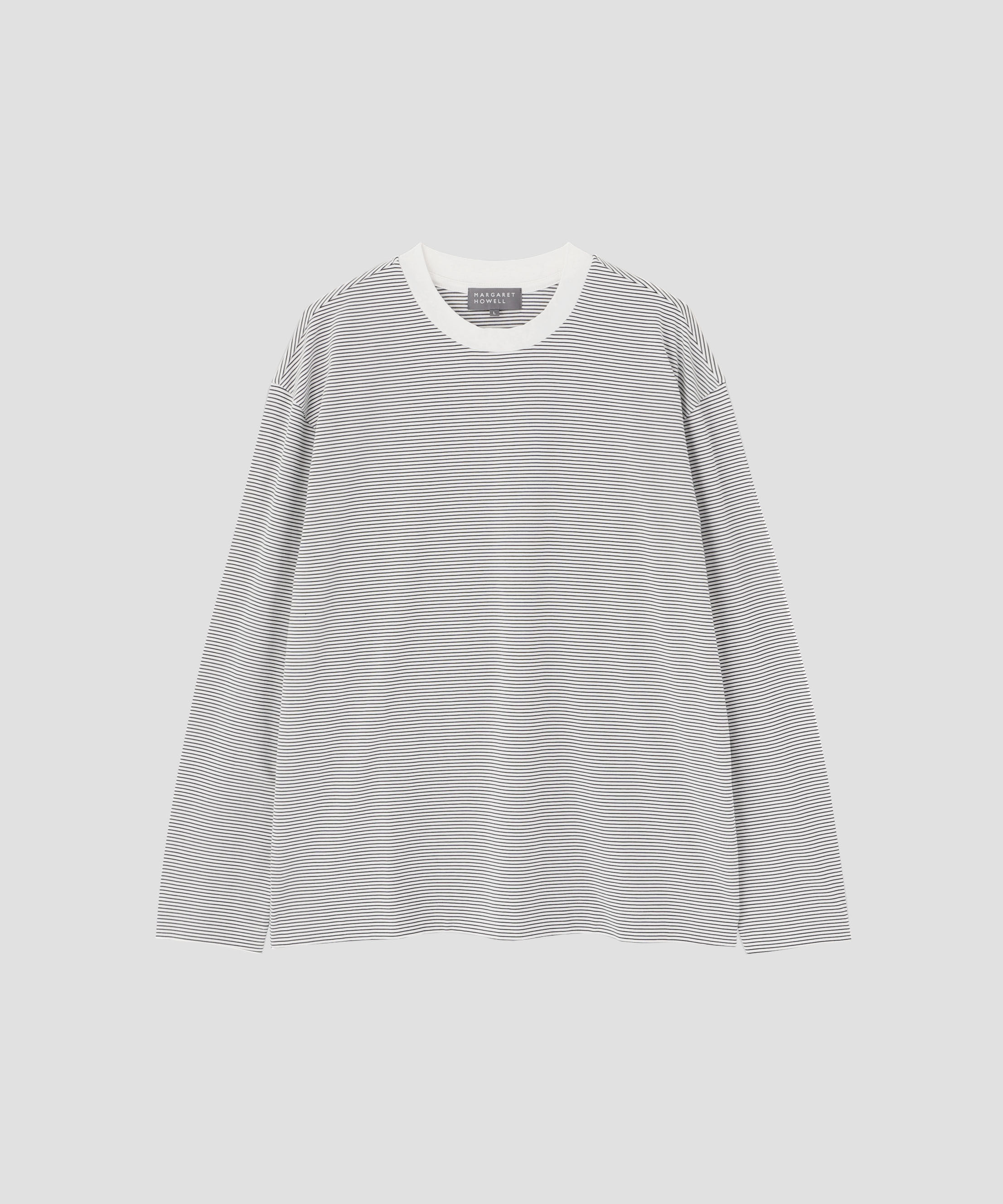 MARGARET HOWELL「COTTON STRIPE JERSEY TOP」|Tシャツ・カットソー|