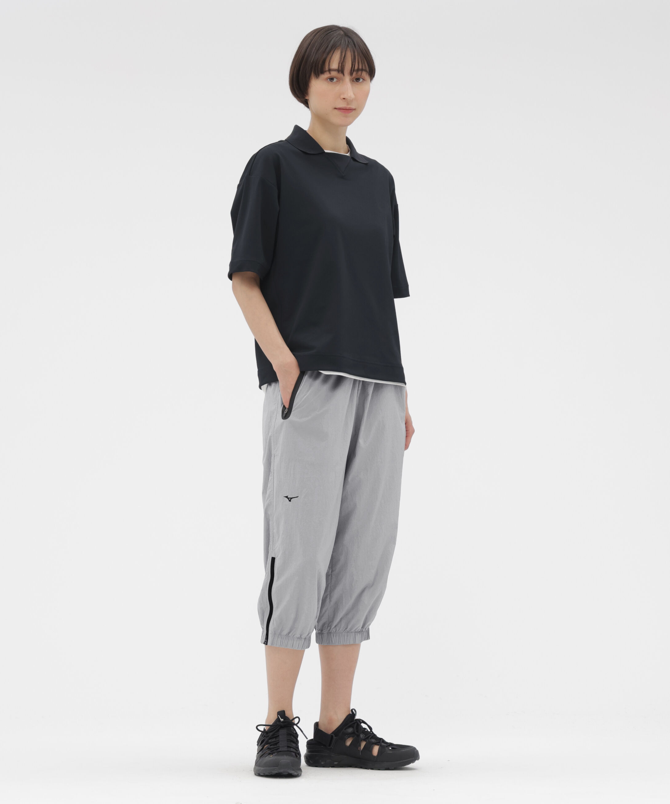  「RECYCLED LIGHTWEIGHT NYLON POPLIN TROUSERS」|その他|MID GREY2