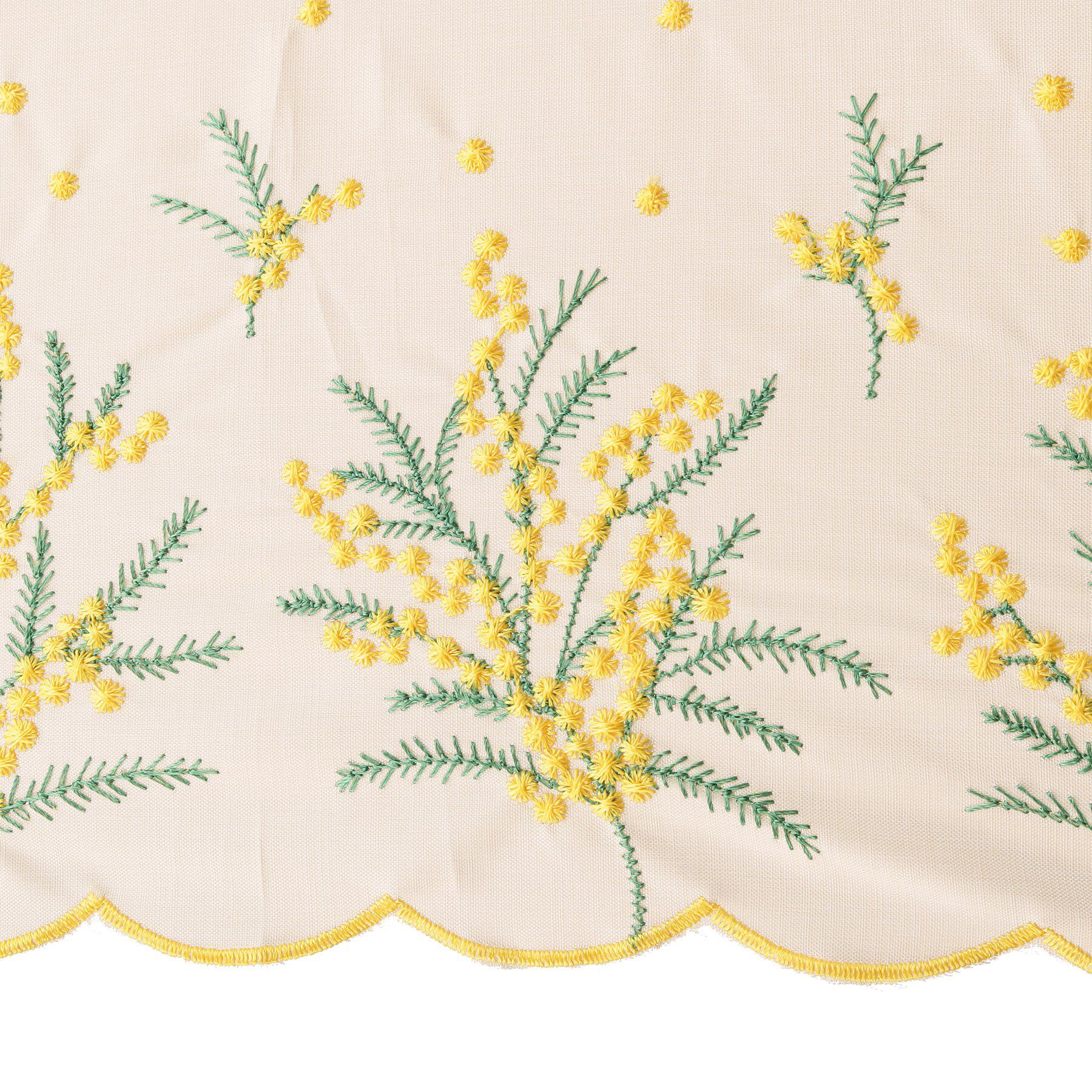 SHOO･LA･RUE「【日傘/晴雨兼用】【because】ミモザ刺繍ロングアンブレラ」|傘|