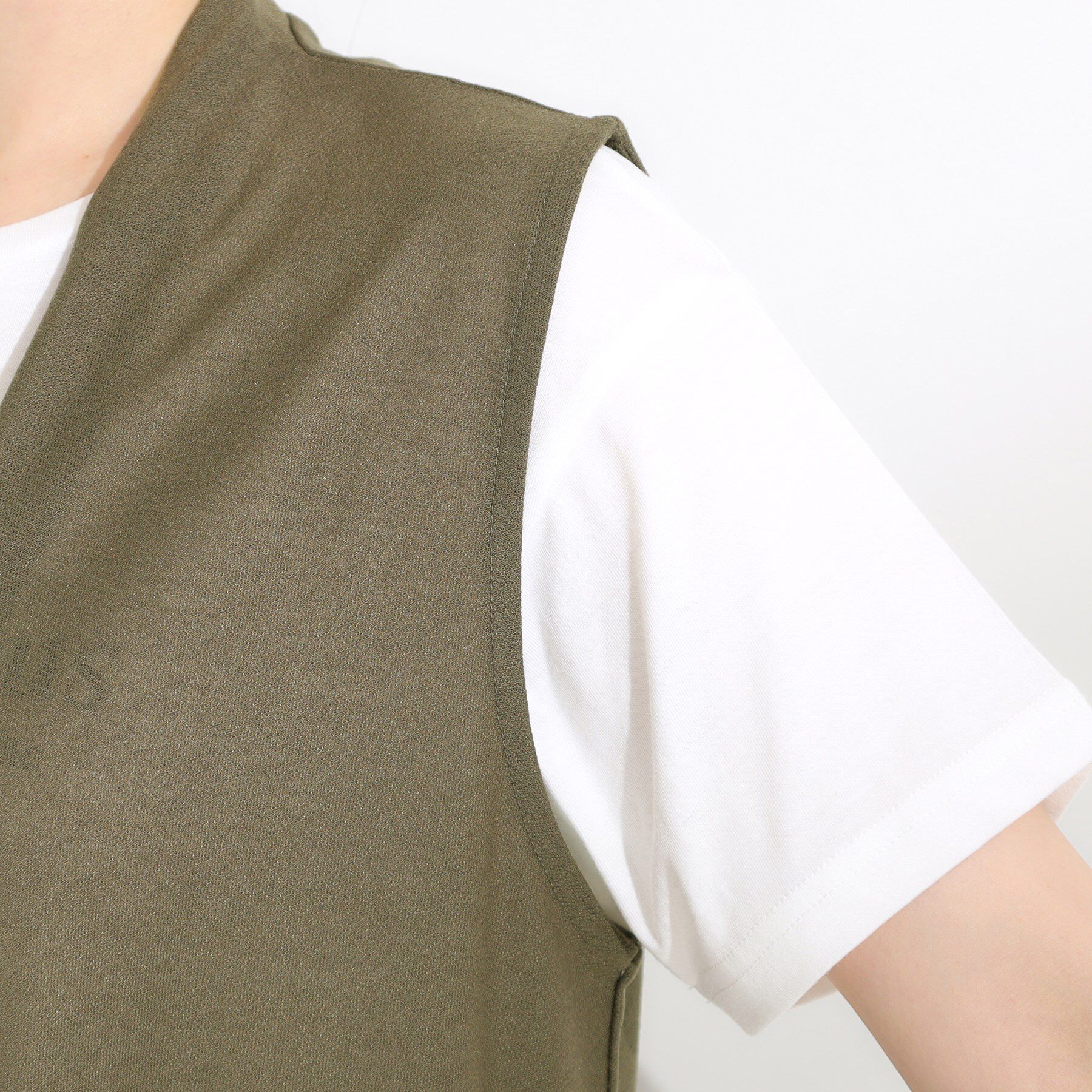 SHOO･LA･RUE「【2点セット】着回しいろいろ ジレ＋ロゴTシャツ」|その他|