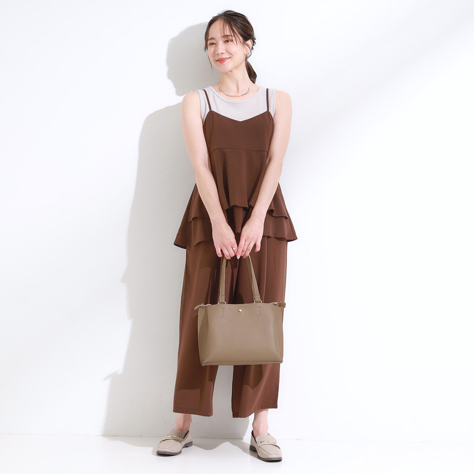 SHOO･LA･RUE「【軽量/2WAY】ふわっと軽い ミドルサイズ トートバッグ」|トートバッグ|