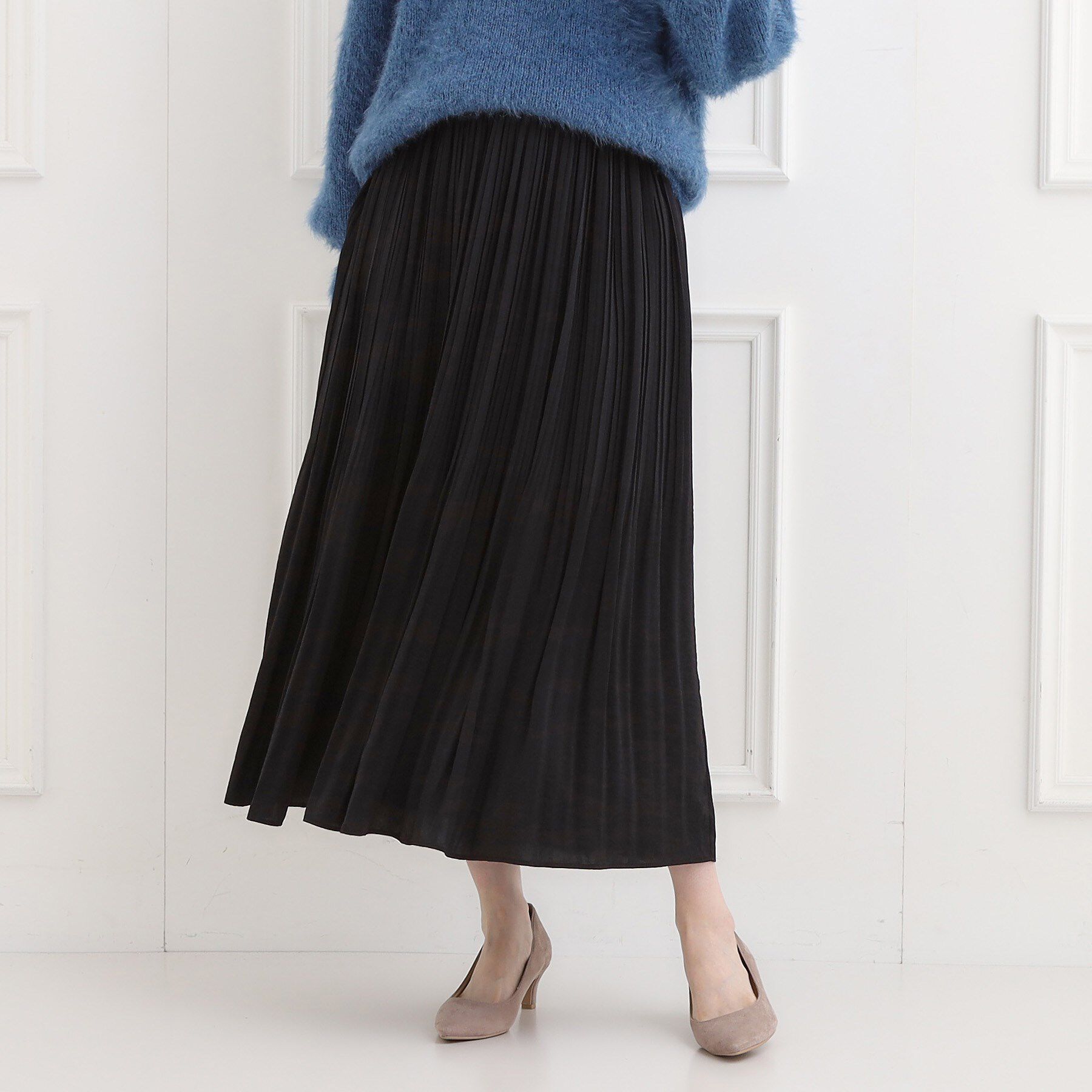 SHOO･LA･RUE「【洗濯機可/着丈選べる】オンにもオフにも 軽やかプリーツスカート」|スカート|