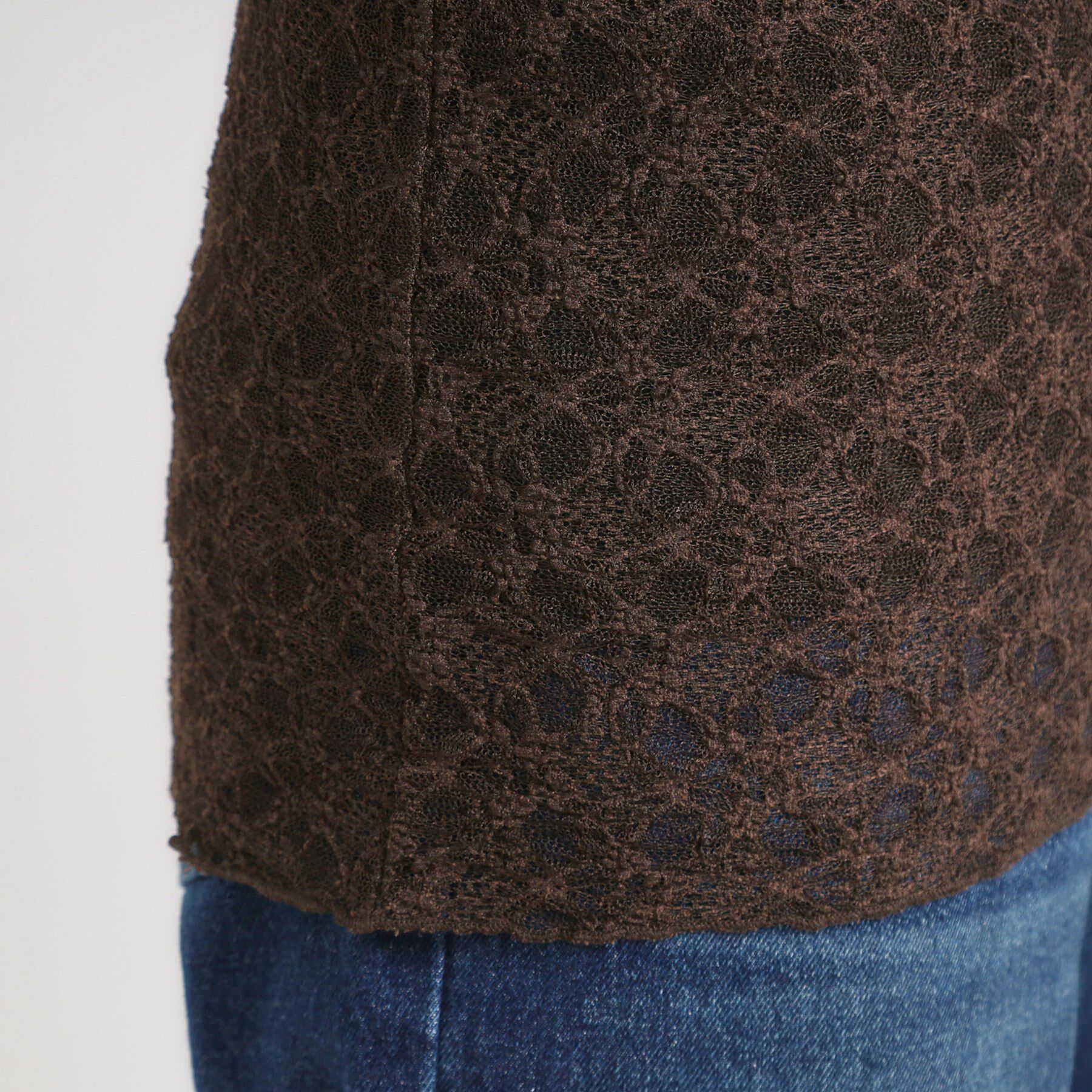 SHOO･LA･RUE「【S-LL】上品なレースハイネックトップス」|Tシャツ・カットソー|