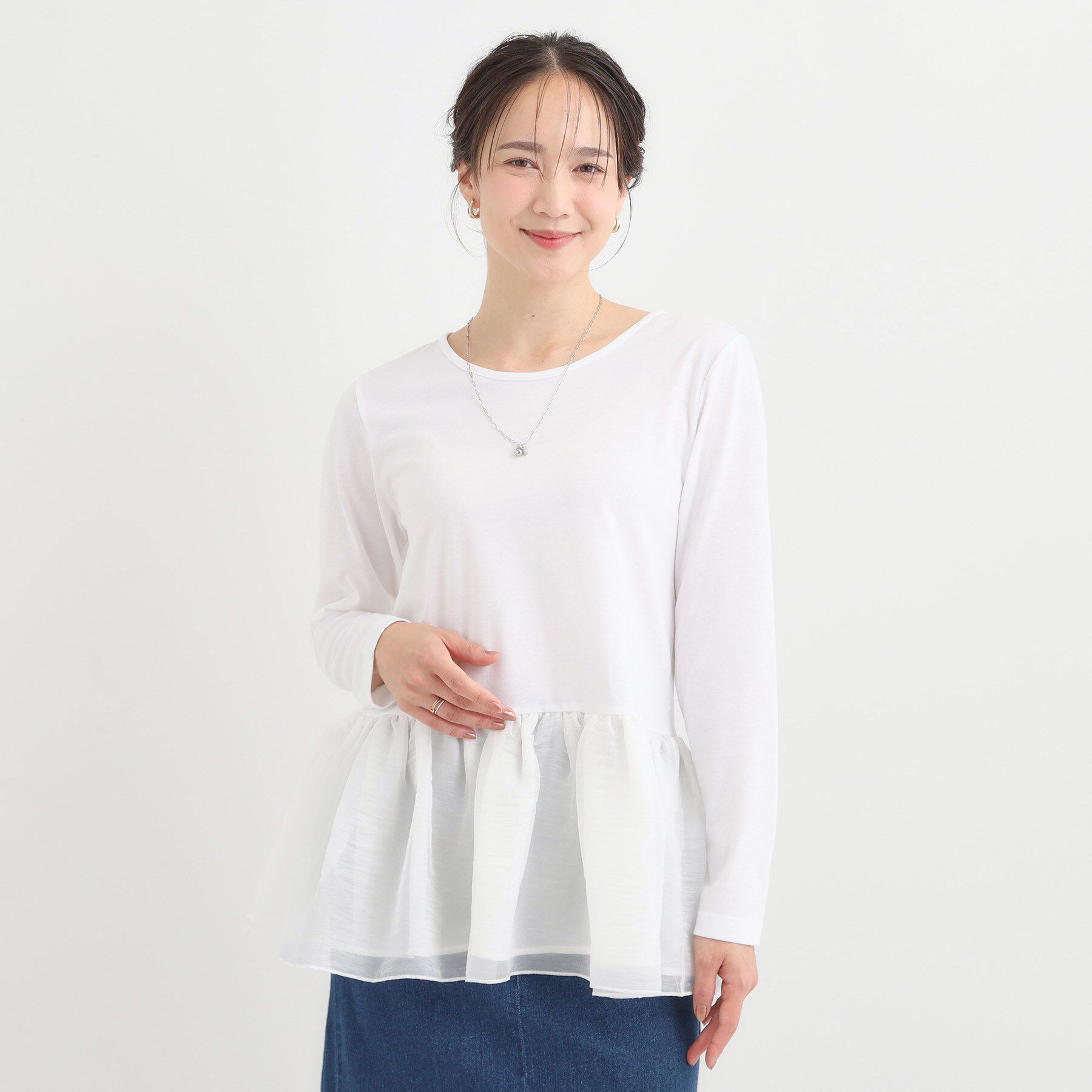 SHOO･LA･RUE「裾フリルレイヤードトップス」|Tシャツ・カットソー|