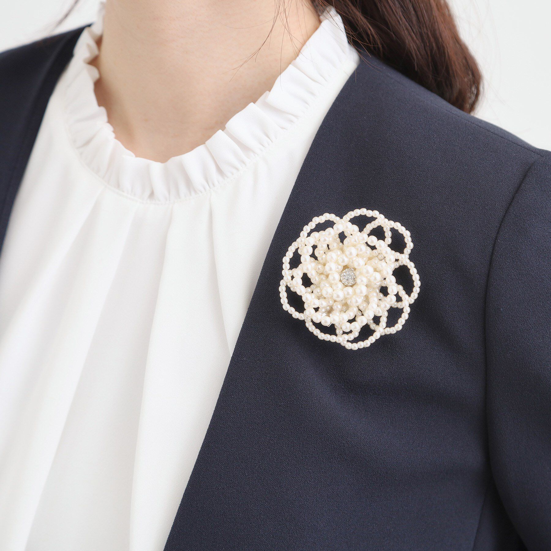 SHOO･LA･RUE「【セレモニー】パール調コサージュ」|ブローチ・コサージュ|