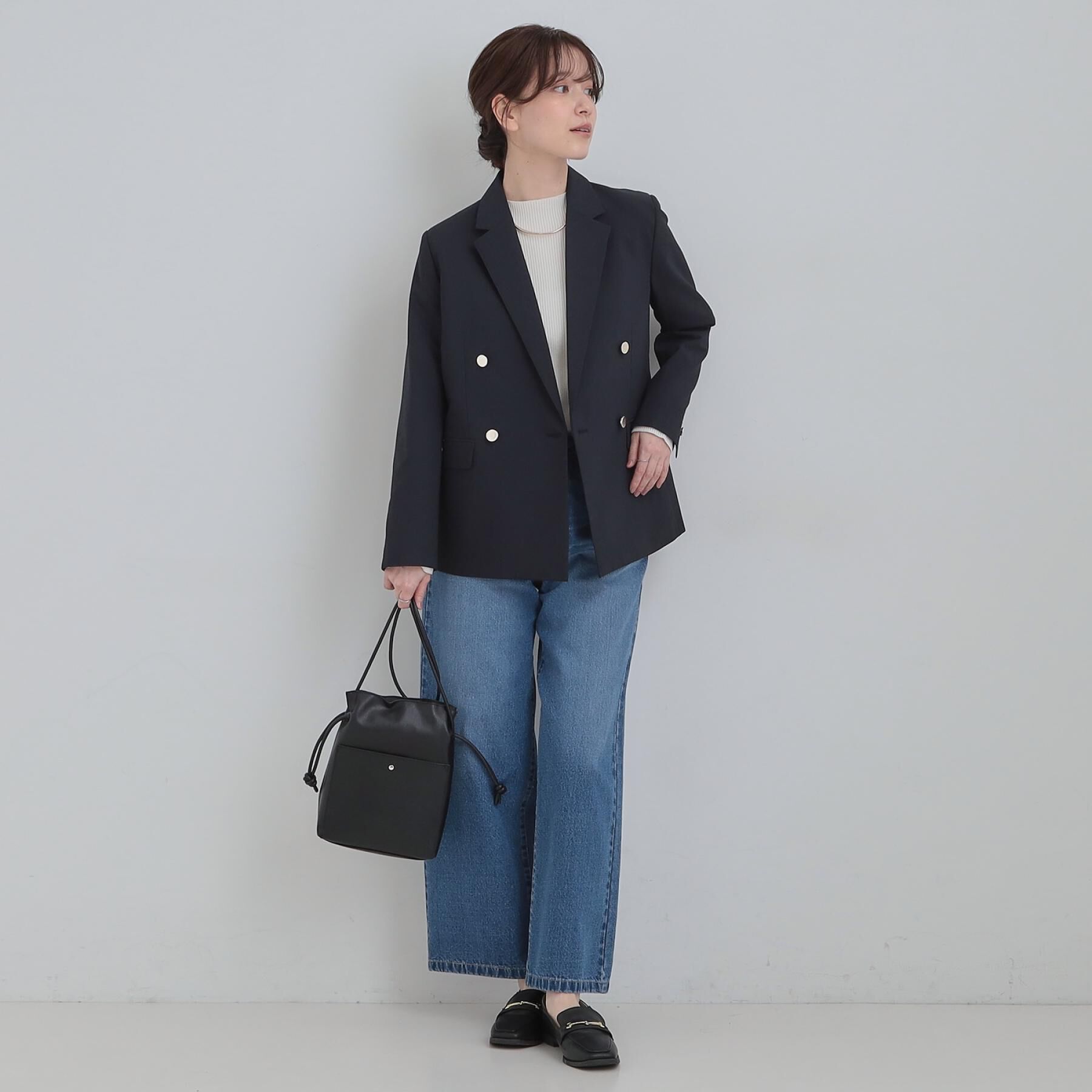 SHOO･LA･RUE「【セットアップ可/S-LL/洗濯機可】マニッシュに決まる ダブルブレストジャケット」|テーラードジャケット|