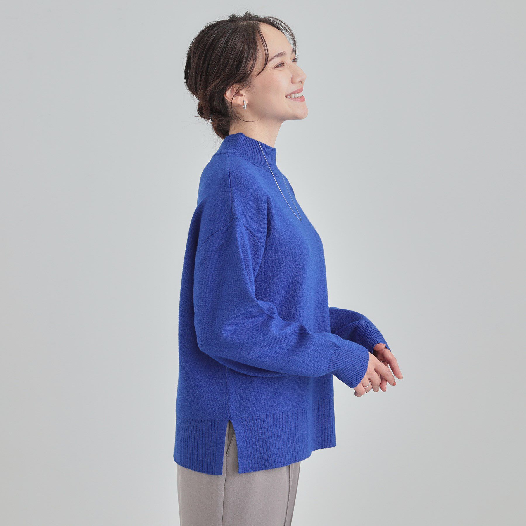 SHOO･LA･RUE「【洗濯機可/S-LL】もちもちハイネックニット」|ニット・セーター|