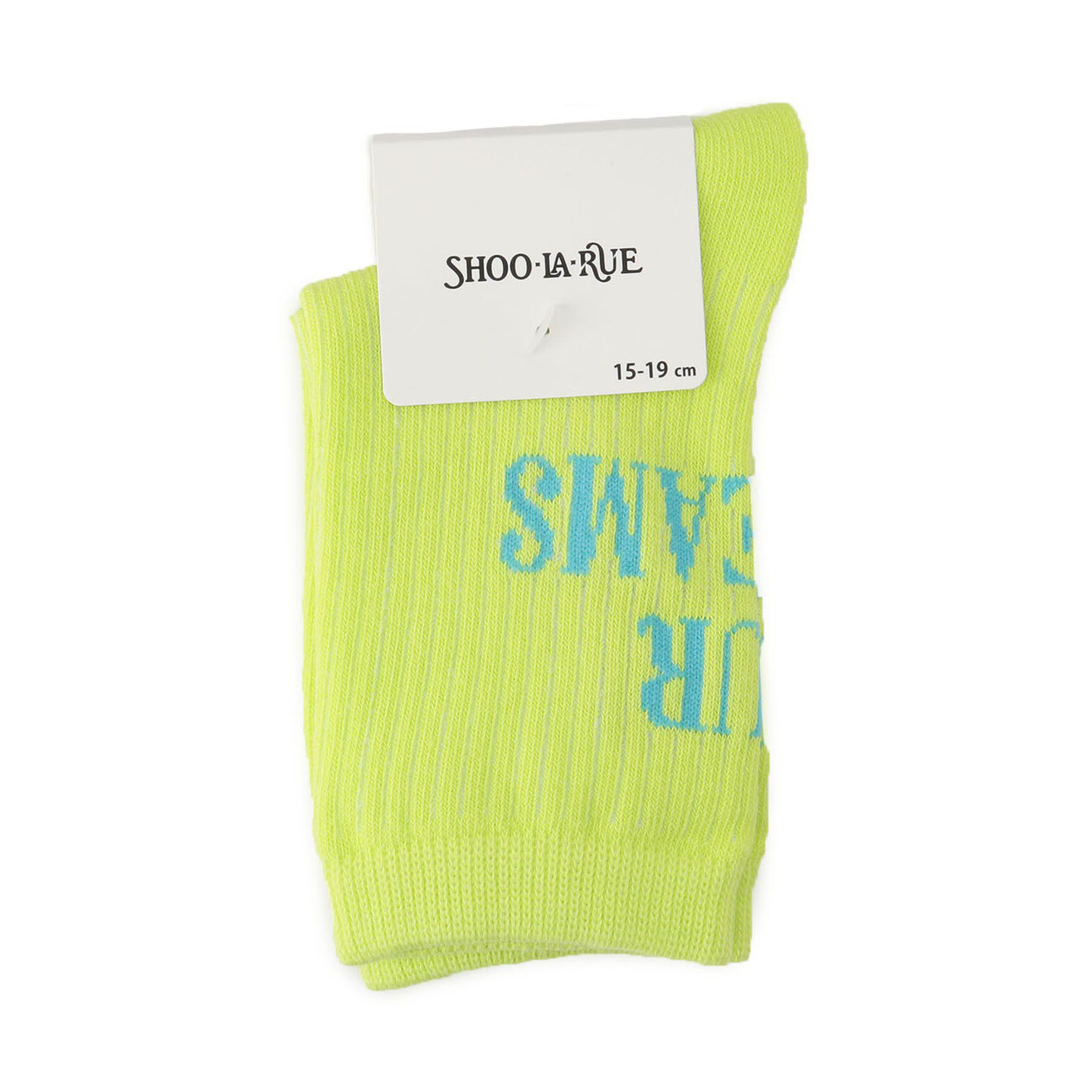 SHOO･LA･RUE「バックロゴカラフルクルー丈ソックス」|ソックス|グリーン(025)