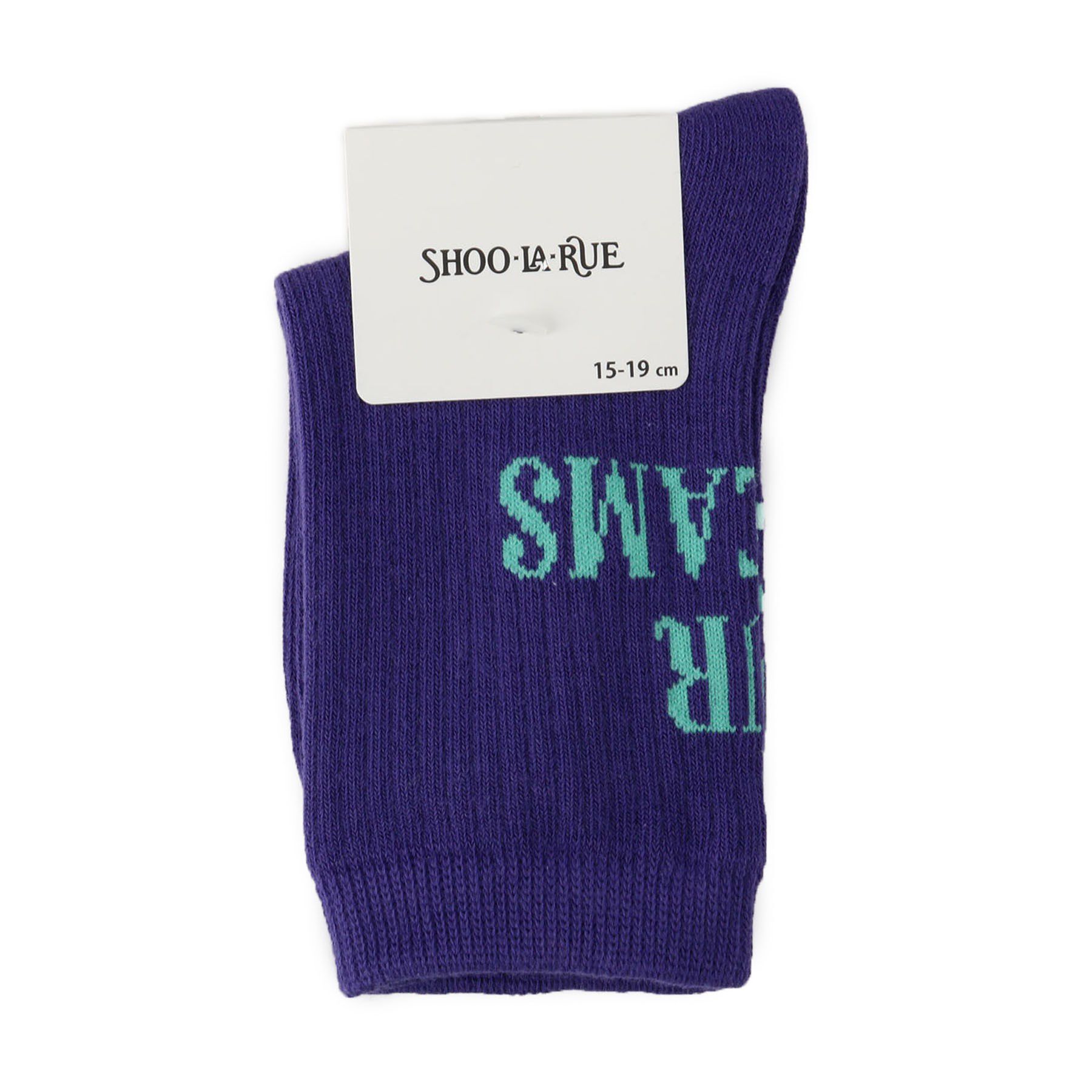 SHOO･LA･RUE「バックロゴカラフルクルー丈ソックス」|ソックス|ネイビー(094)