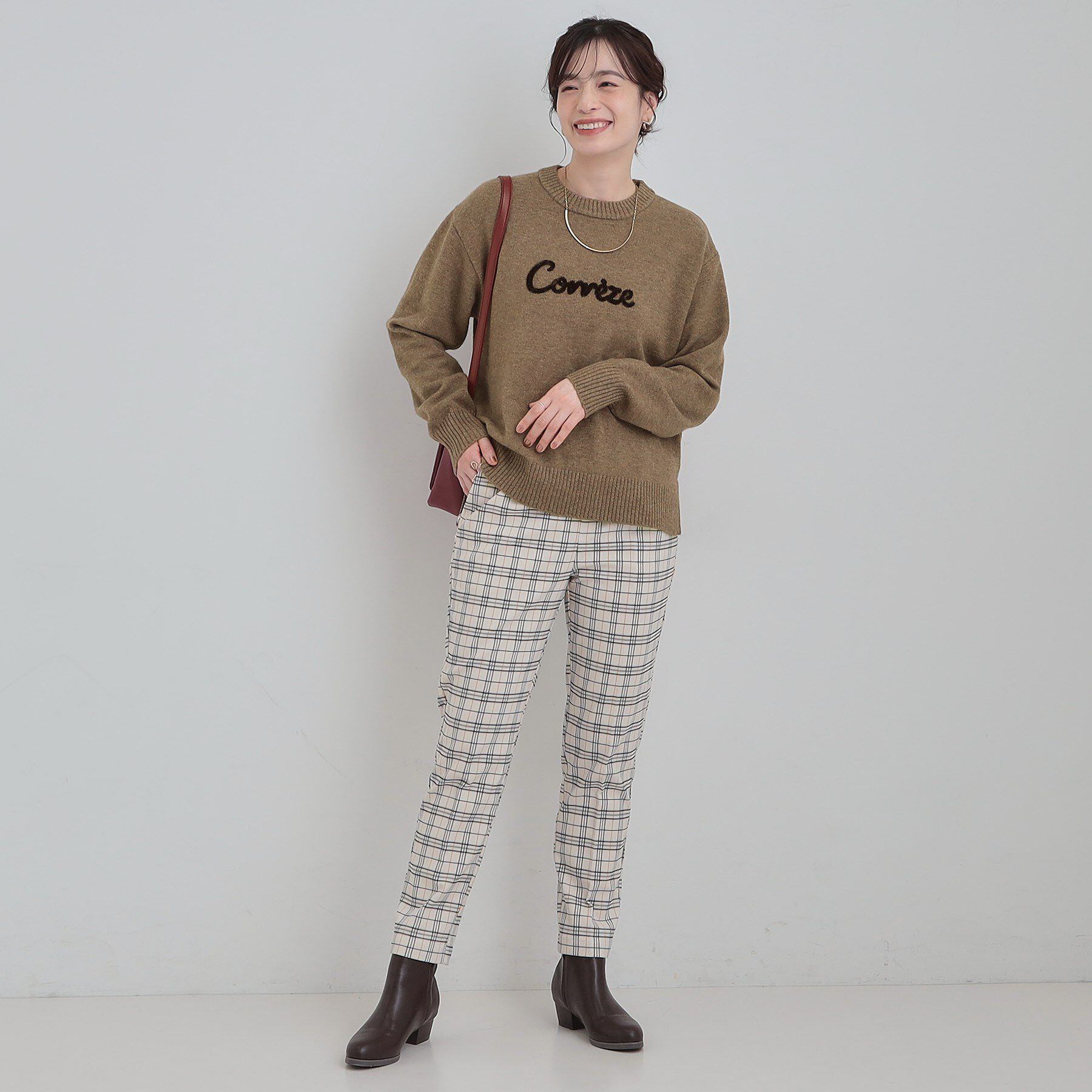 SHOO･LA･RUE「【S-LL/洗濯機可】ふわふわがやみつきになる柔らかさ スウェットライクロゴニット」|ニット・セーター|