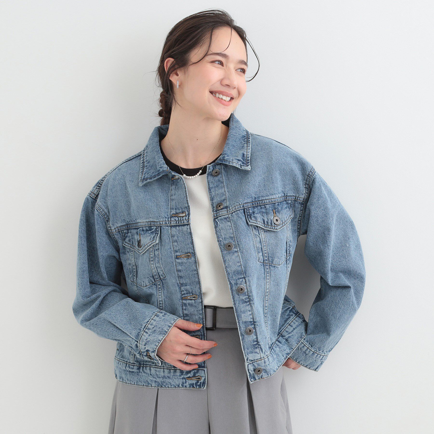 SHOO･LA･RUE「【SHOO・LA・RUE DENIM】羽織るだけでこなれる　オーバーサイズデニムジャケット」|デニムジャケット|