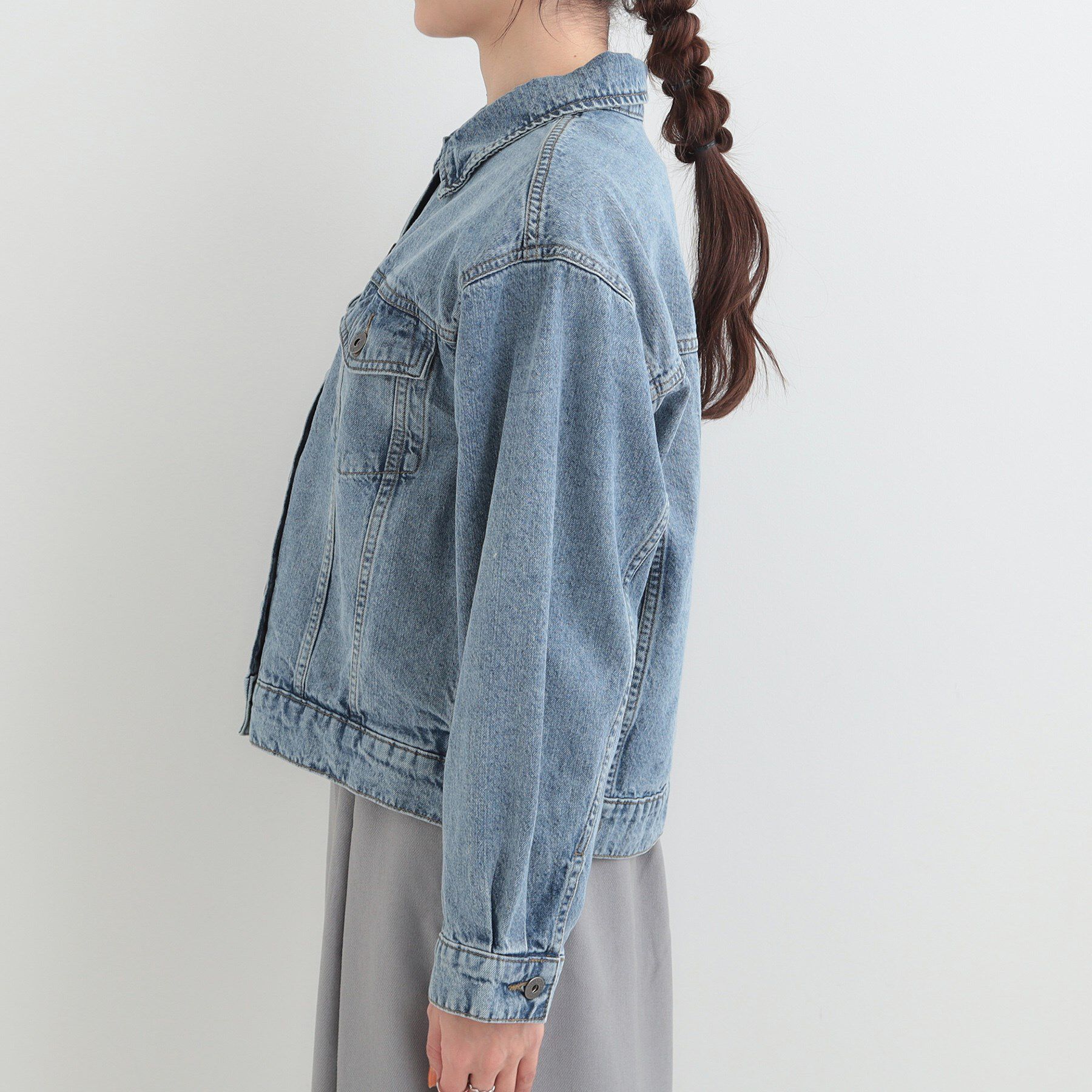 SHOO･LA･RUE「【SHOO・LA・RUE DENIM】羽織るだけでこなれる　オーバーサイズデニムジャケット」|デニムジャケット|