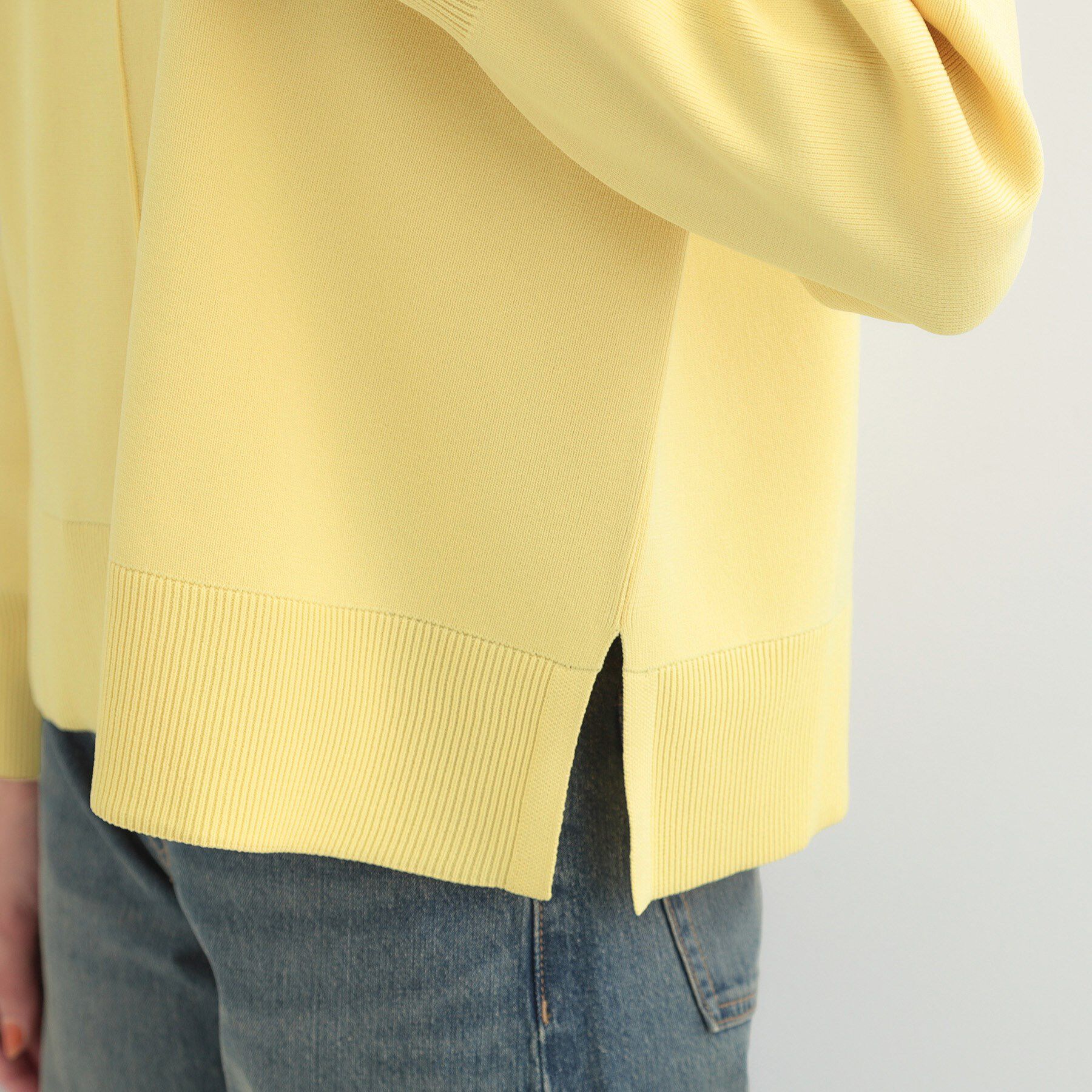 SHOO･LA･RUE「【洗濯機可/S-LL】軽やかなパイピングがポイント スウェットライクニット」|ニット・セーター|