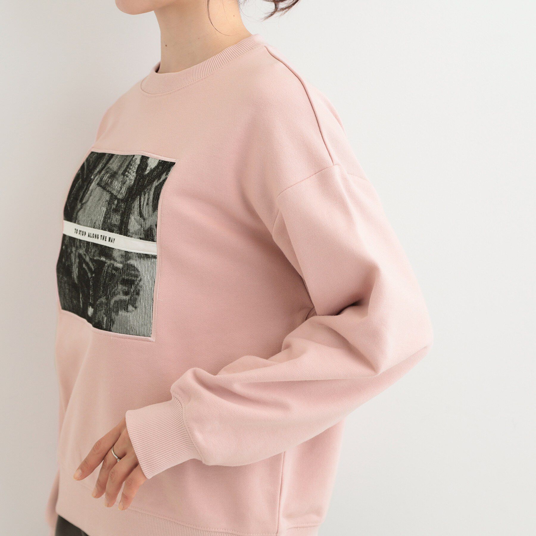 SHOO･LA･RUE「【S-LL】カジュアルすぎない大人のフォト刺繍裏毛スウェット」|パーカー|